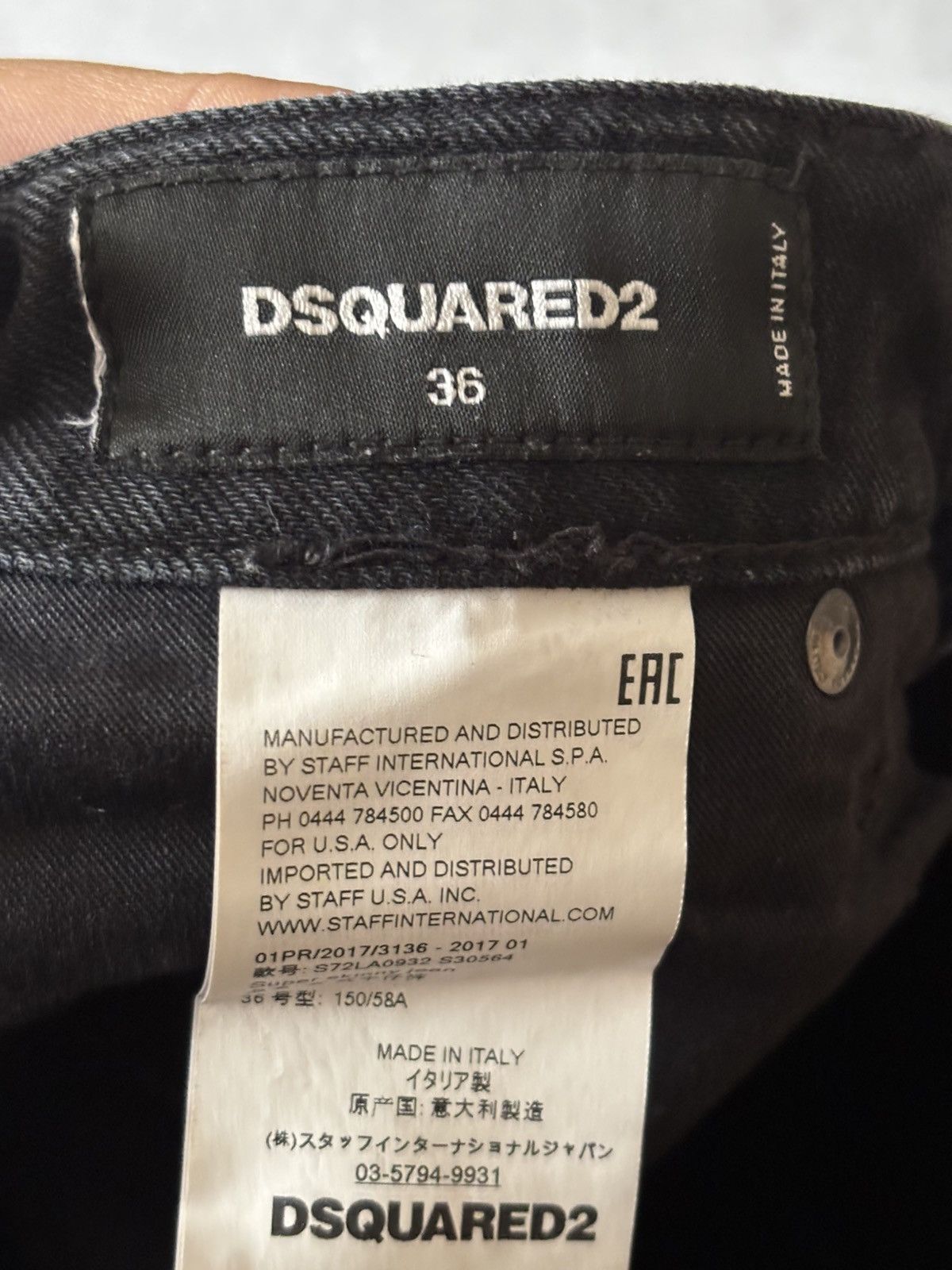 Designer × Dsquared2 DSQUARED2 SUPER SKINNY DISTRESSED JEANS Size 25" / US 0 / IT 36 - 5 Thumbnail
