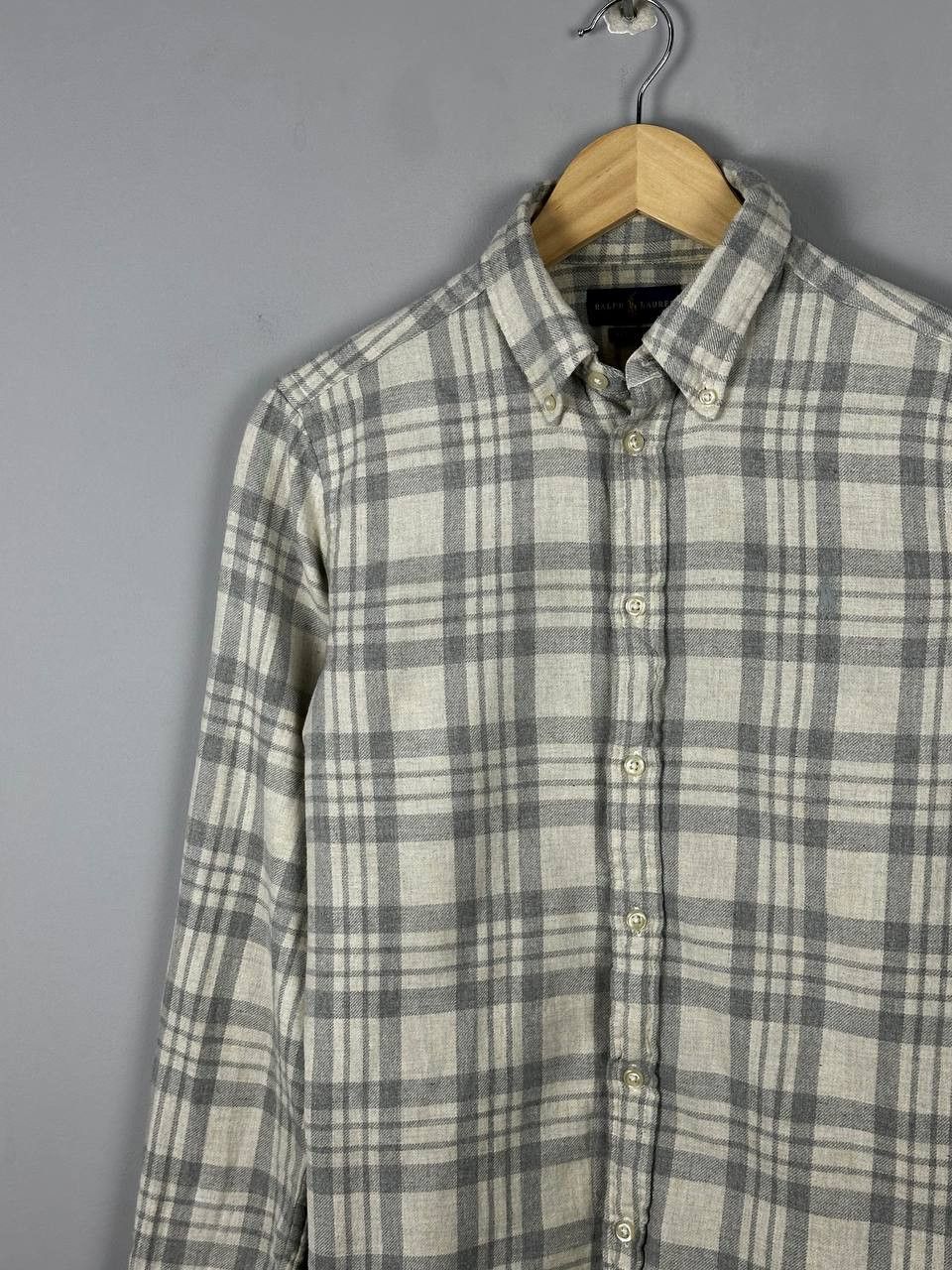 Polo Ralph Lauren Polo Ralph Lauren Beige Flannel Plaid Shirt Size M / US 6-8 / IT 42-44 - 2 Thumbnail