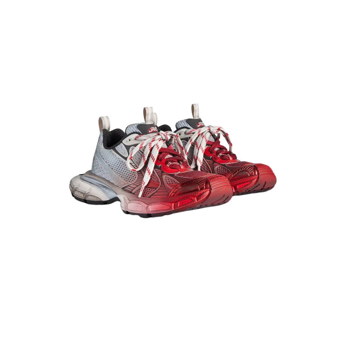 BALENCIAGA 3XL $1190 Men's White/Blue/Gray/Red Sneakers New