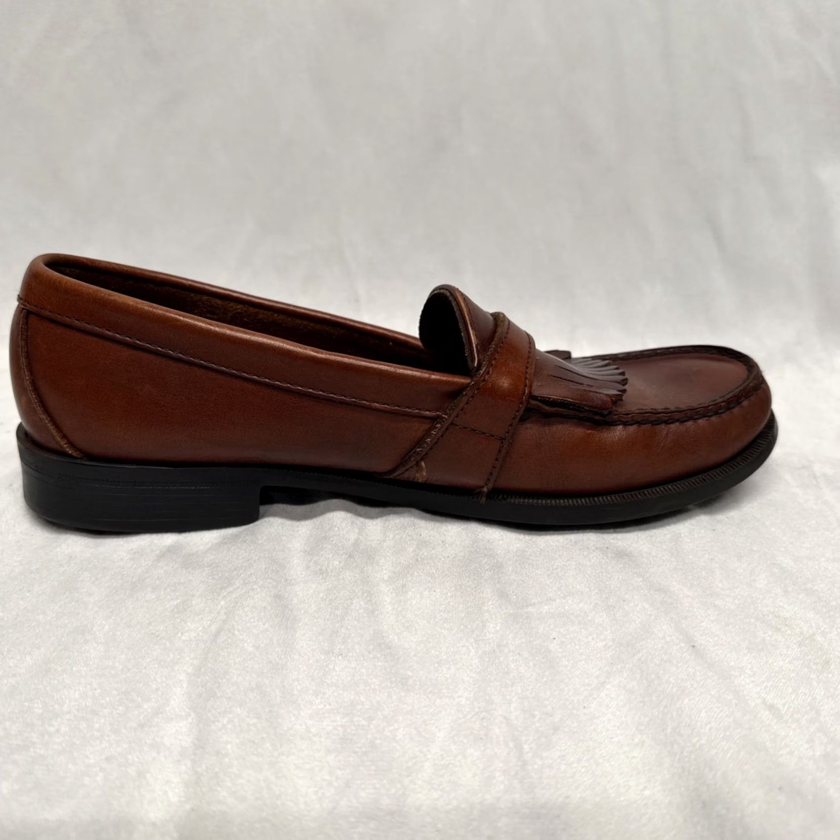 Sebago Sebago Burgundy Brown Slip On Buckle Loafer Genuine Leather Men Size 10.5 M Dress Loafer Leather Upper Lining Insole - Vintage N/A Size US 11 / EU 44 - 7 Thumbnail