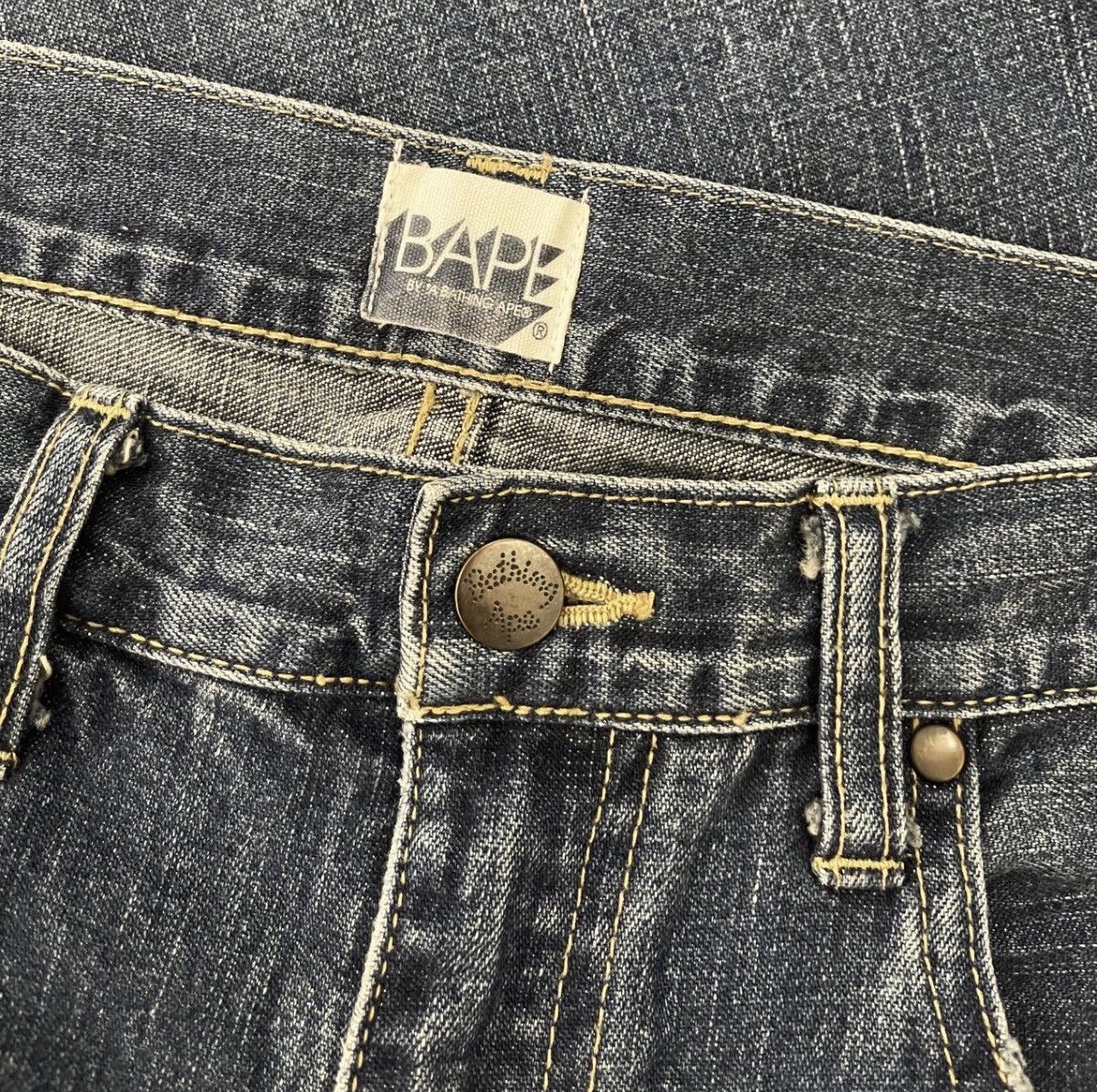 Bape Vintage Bape Sad Face Jeans Size US 34 / EU 50 - 6 Thumbnail