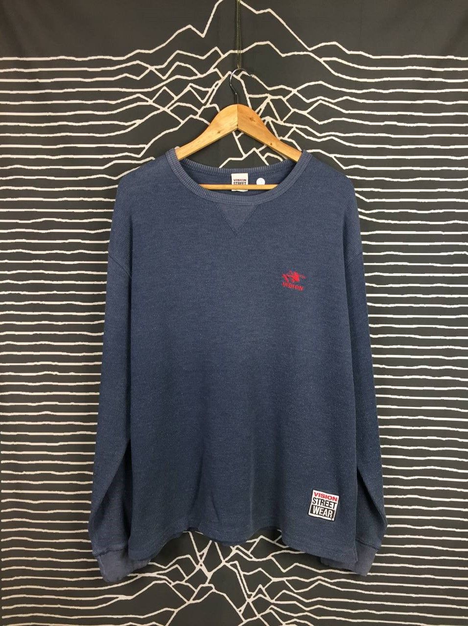 Vision Streetwear Vtg 80s Vision Streetwear Skate Logo Waffle Knit Thermal Tee Size US XL / EU 56 / 4 - 2 Thumbnail