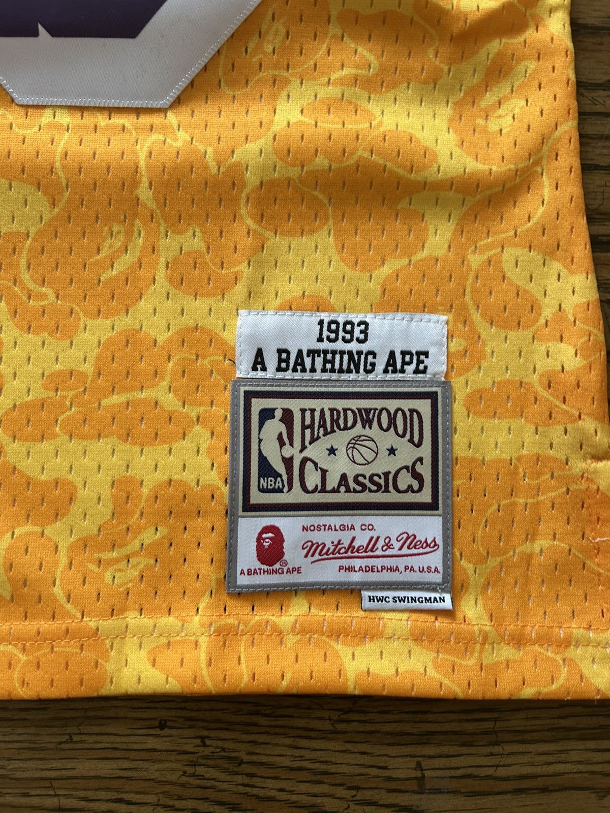 Bape × Mitchell & Ness Bape x Mitchell & Ness Lakers Jersey Size US S / EU 44-46 / 1 - 2 Thumbnail