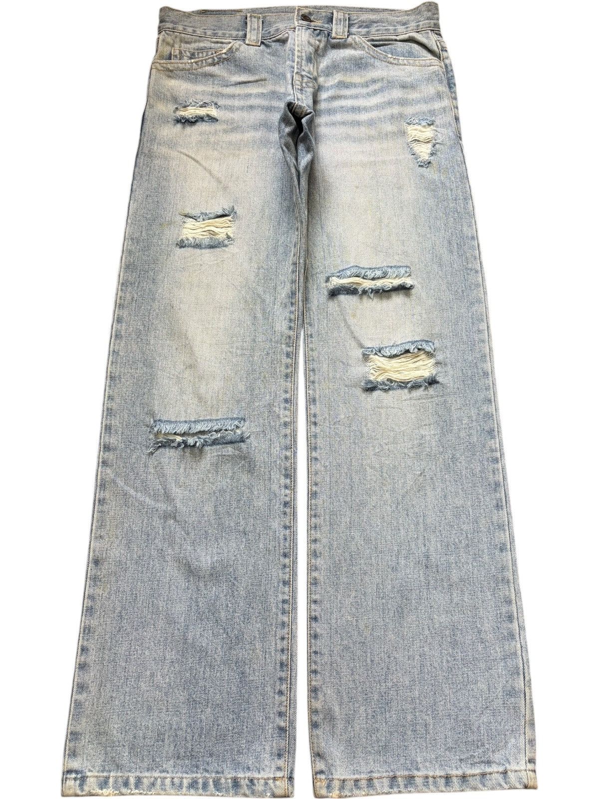 Fubu Vintage Coco Lulu Faded Wash Distress Baggy Jeans Size 31" - 1 Thumbnail