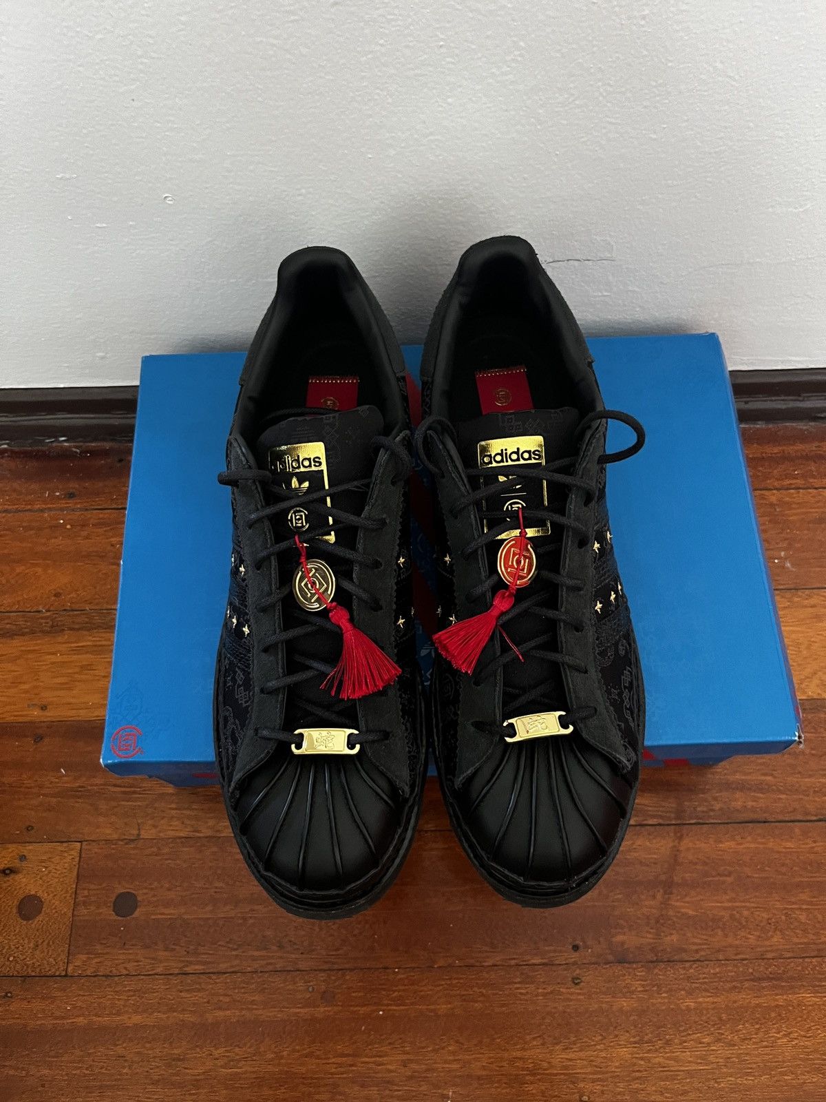 Adidas × CLOT ADIDAS CLOT SUPERSTAR LNY Size US 14 / EU 47 - 4 Thumbnail