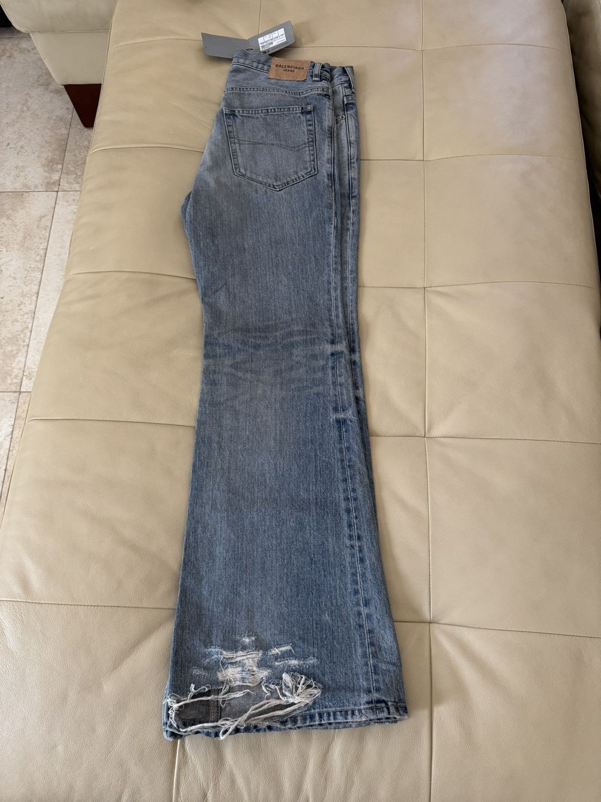 Balenciaga Balenciaga Flared Denim Jeans in Outback Blue BNWT S Size US 31 - 3 Thumbnail