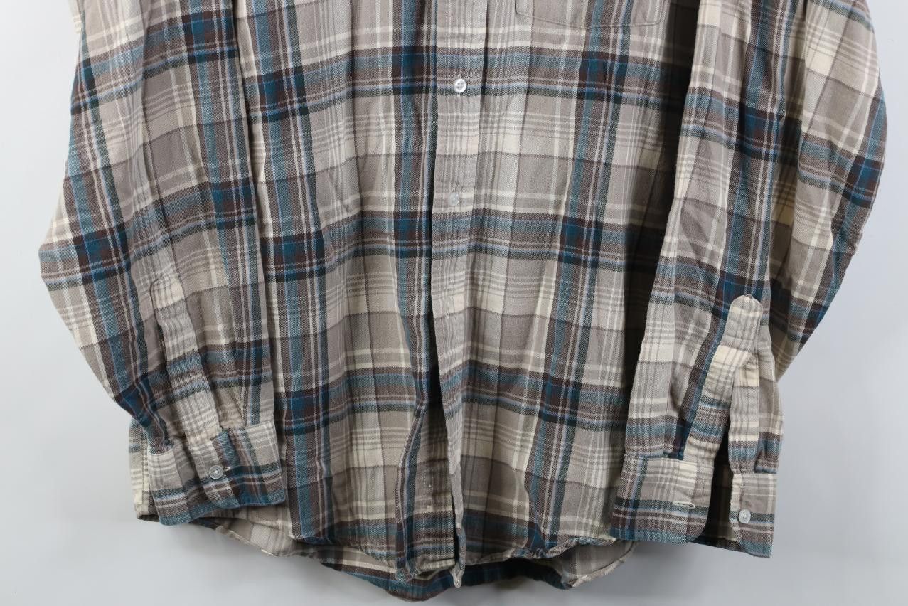 L.L. Bean Vintage 90s LL Bean Flannel Collared Button Down Shirt Plaid Size US L / EU 52-54 / 3 - 3 Thumbnail