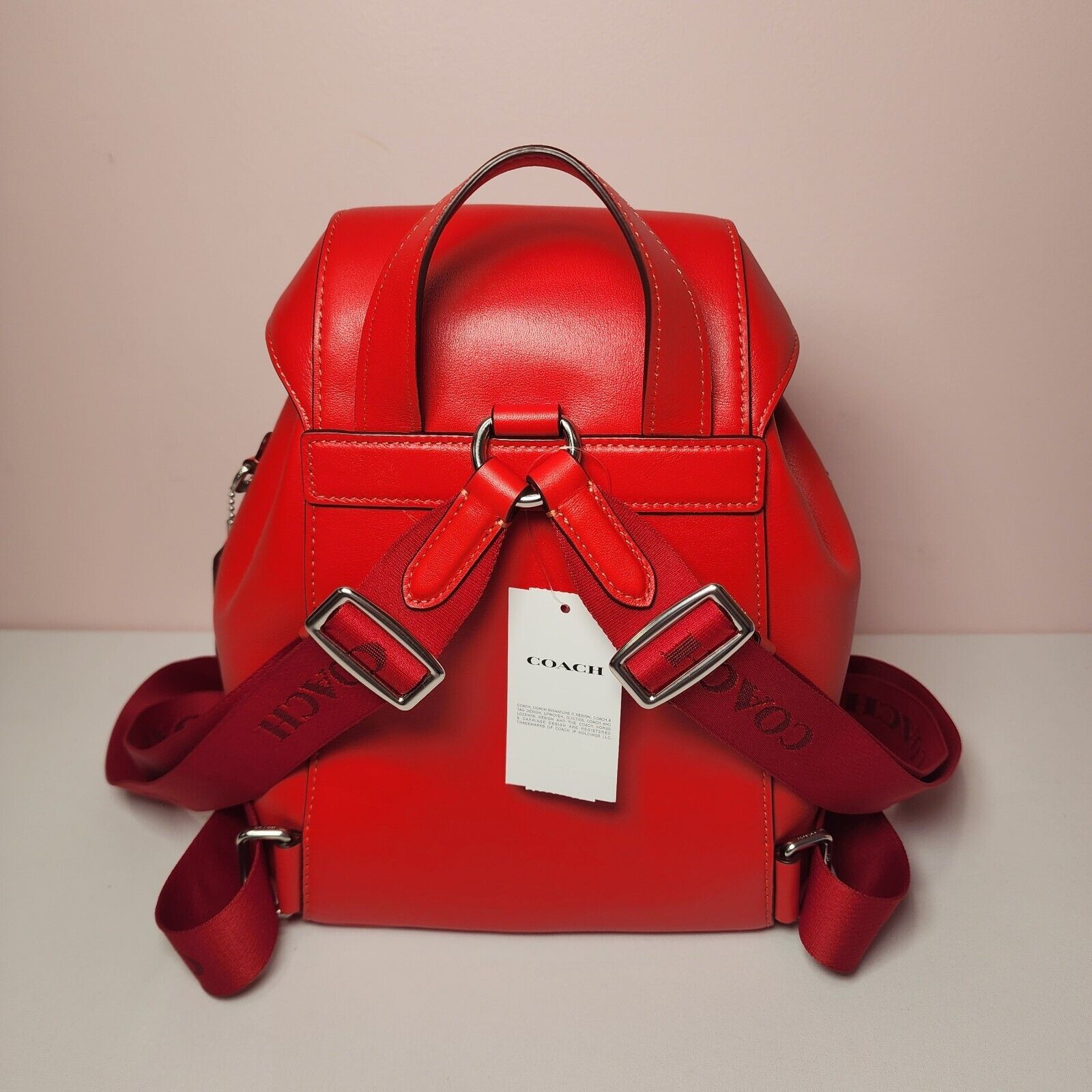 Coach NWT Coach CR100 Pace Backpack Smooth Leather Miami Red Size ONE SIZE - 3 Thumbnail