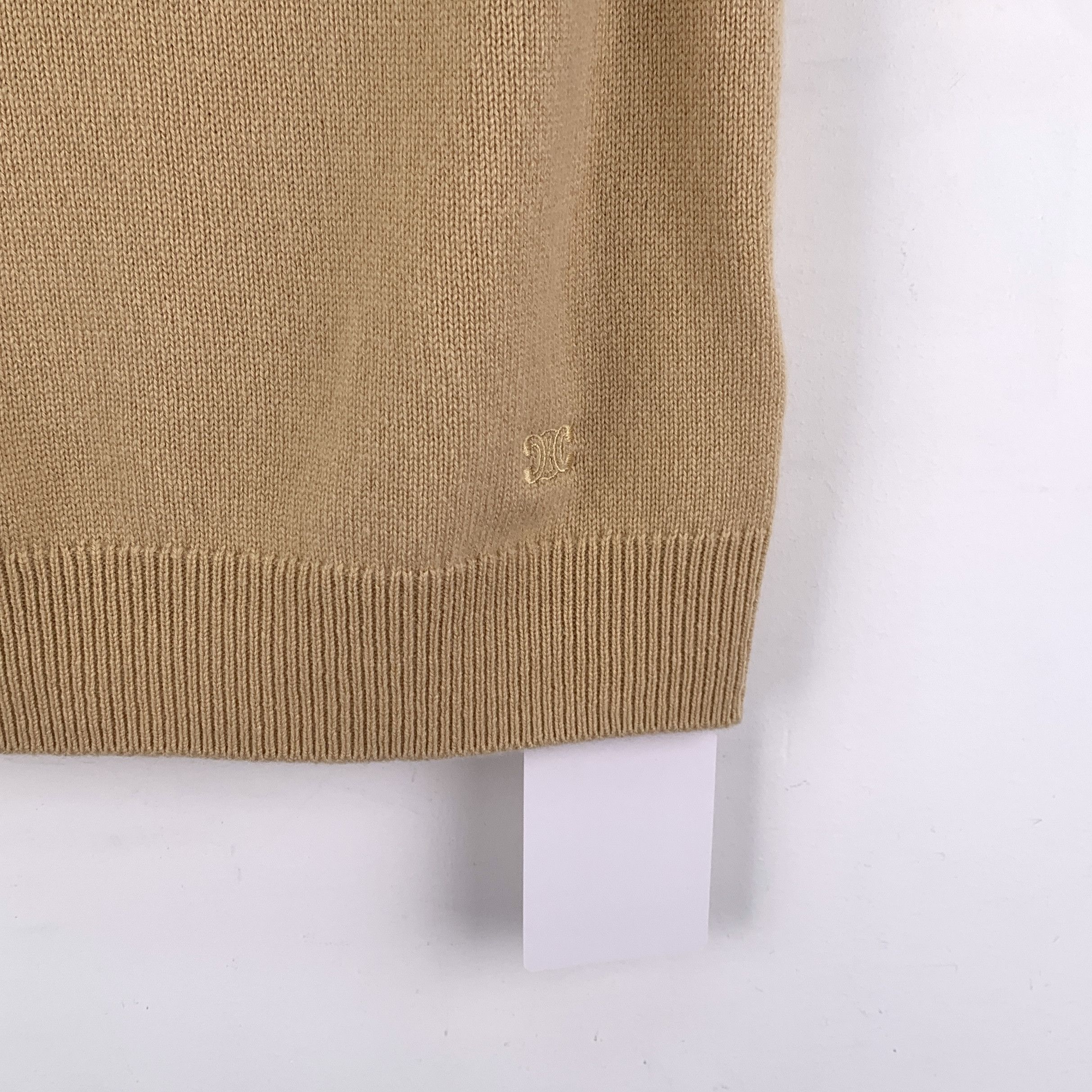 Celine Celine Arc Embroidered Cashmere Vest Brown (M) Size M / US 6-8 / IT 42-44 - 4 Thumbnail