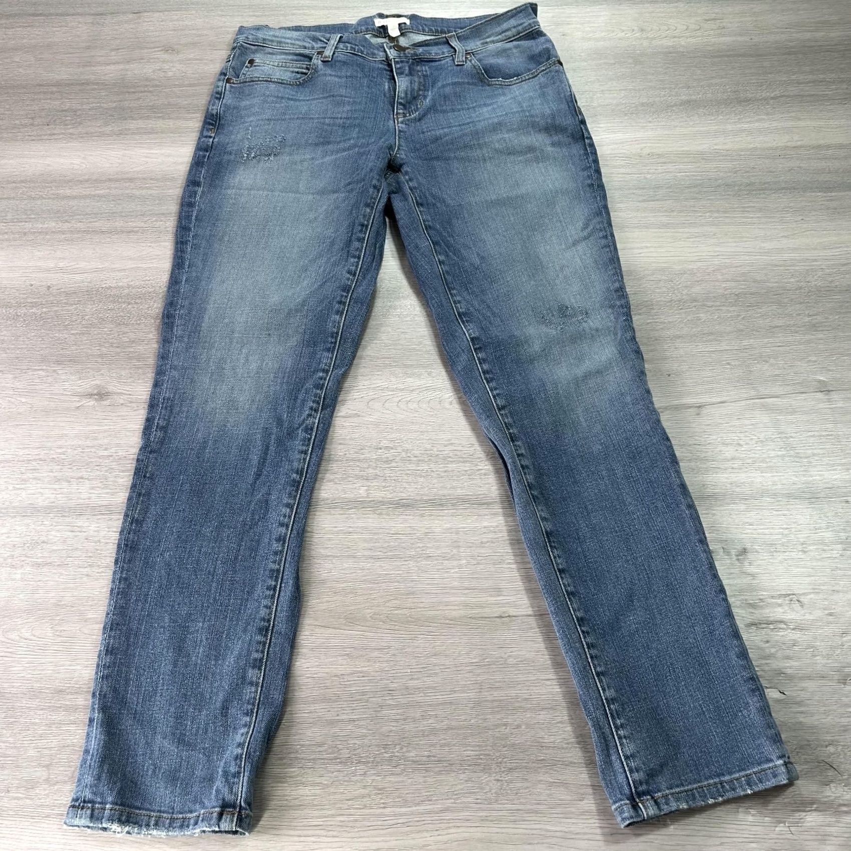 Eileen Fisher Eileen Fisher Jeans Womens 2 Blue Straight Leg Organic Cotton Stretch Denim Pants Size 26" / US 2 / IT 38 - 2 Thumbnail