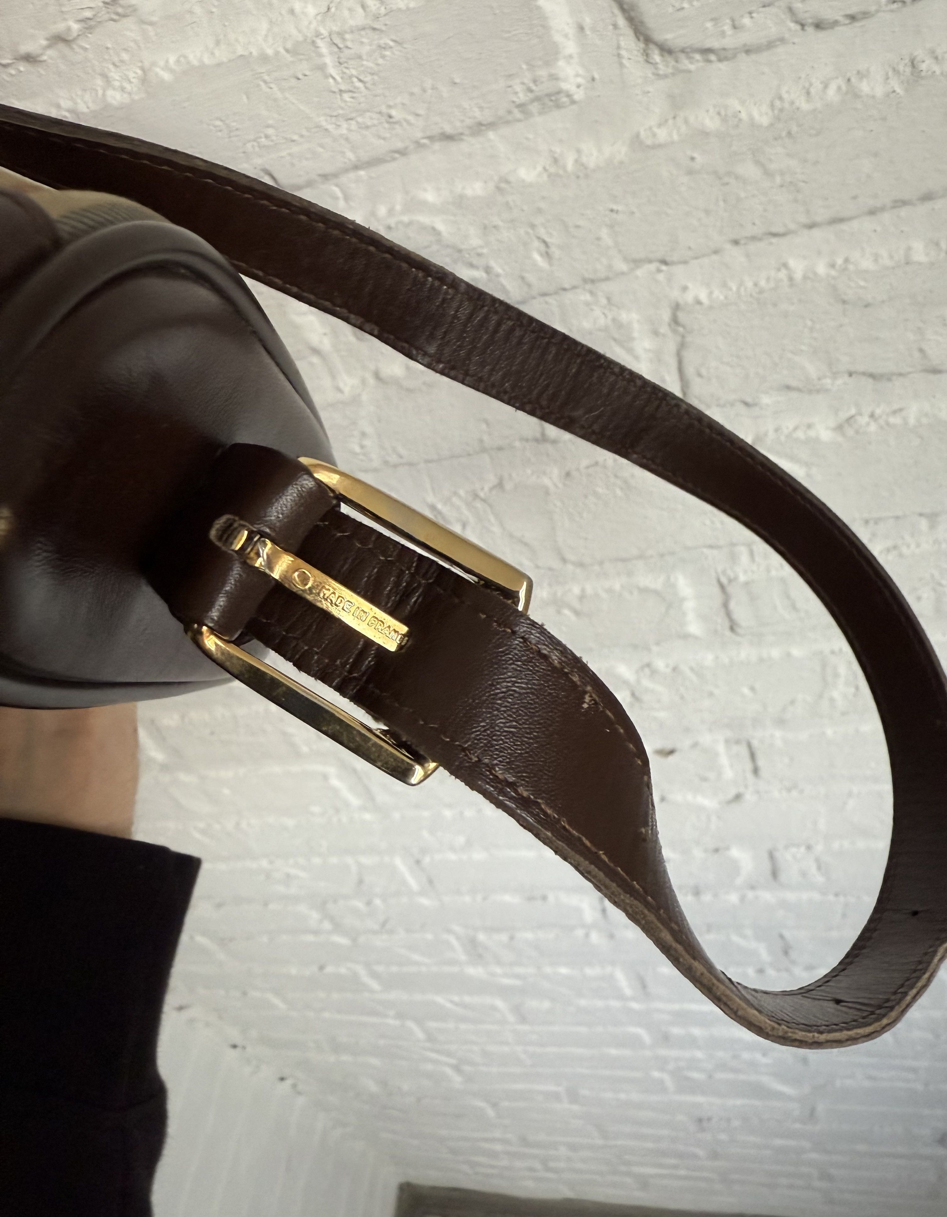 Burberry Vintage 90s Burberrys leather messenger shoulder bag Size ONE SIZE - 8 Thumbnail