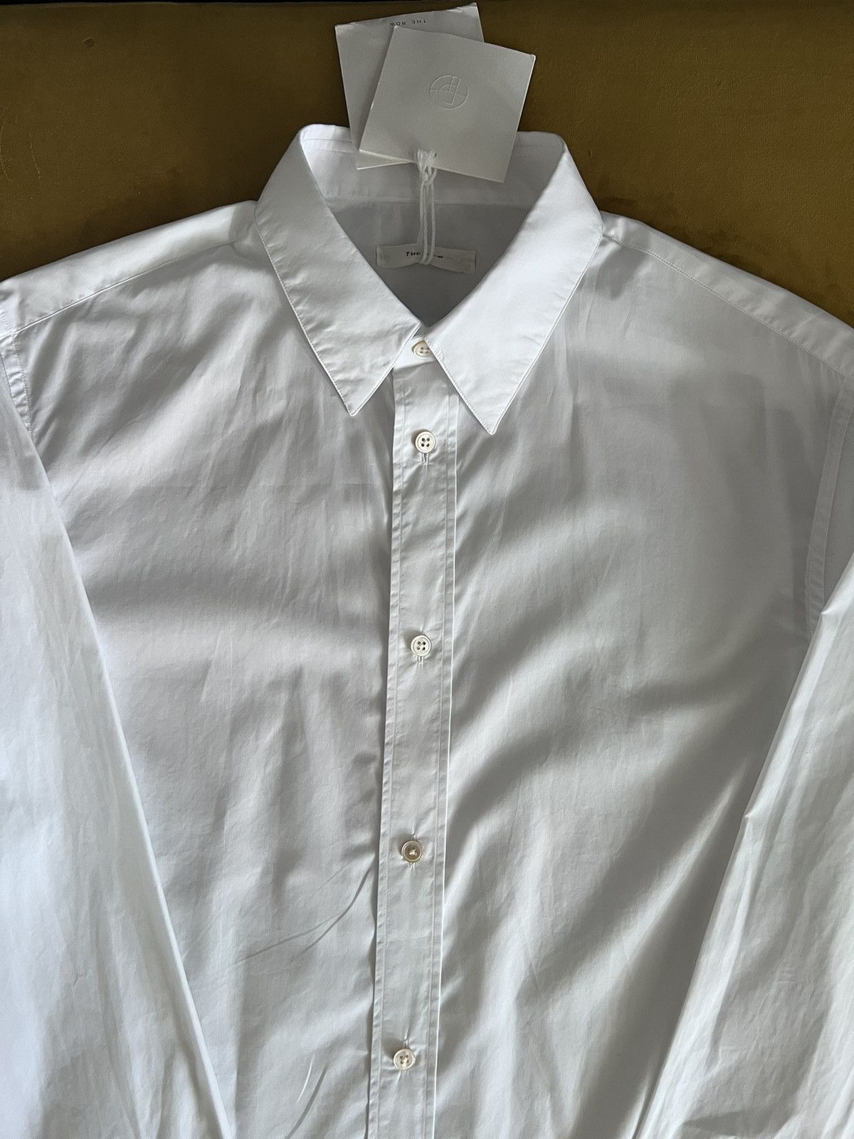 The Row $1K White cotton Ahmet dress shirt, US16/EU41,made in France Size 40R - 1 Thumbnail