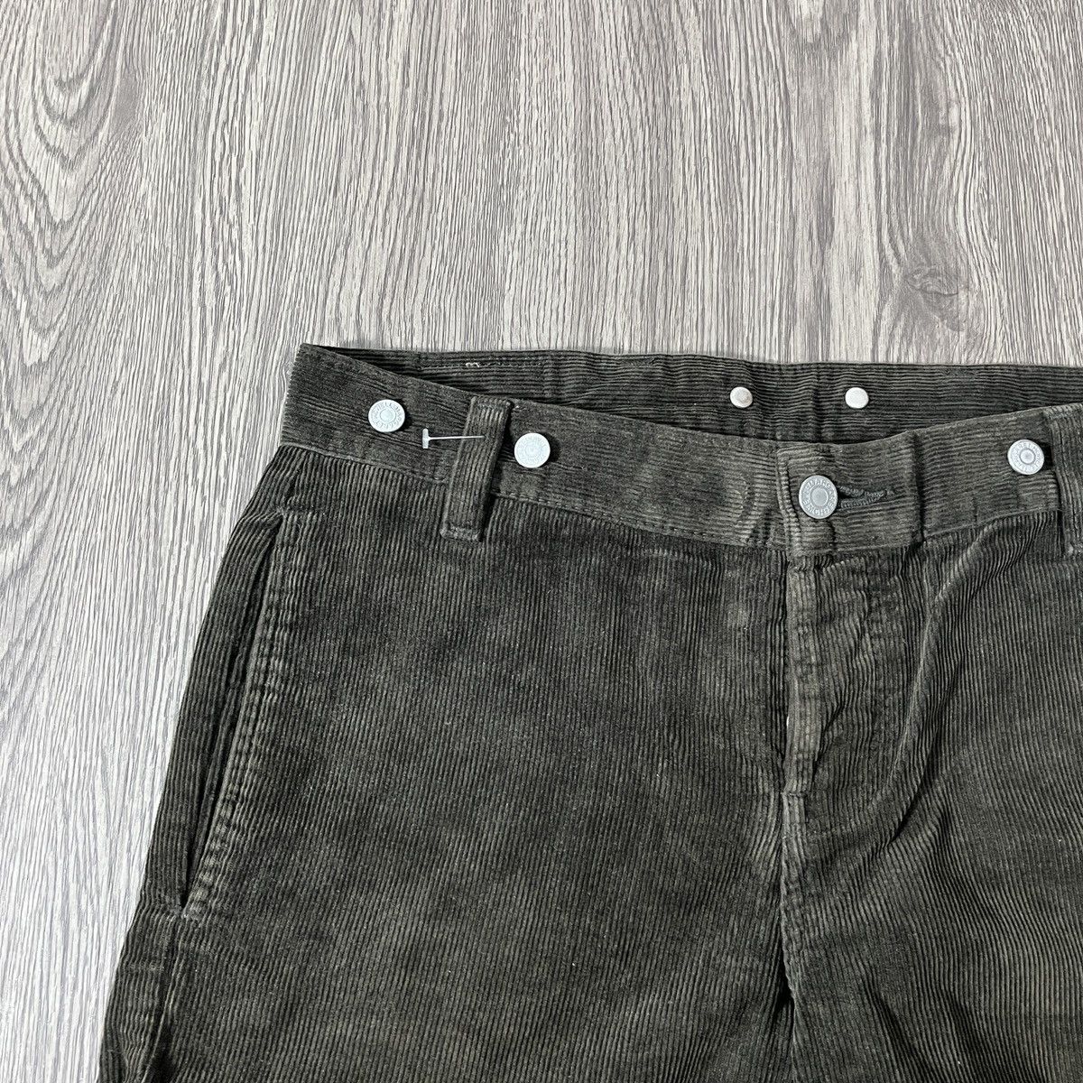 Margaret Howell Edwin x Margaret Howell Green Carduroy Pant Buckel Back Lgb Size US 29 - 5 Thumbnail