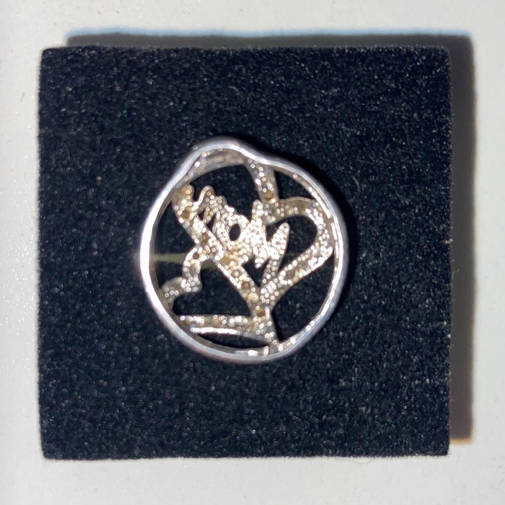 Designer Silver MOM Pendant W/ Cubic Zirconia & Black Onyx Size ONE SIZE - 4 Thumbnail
