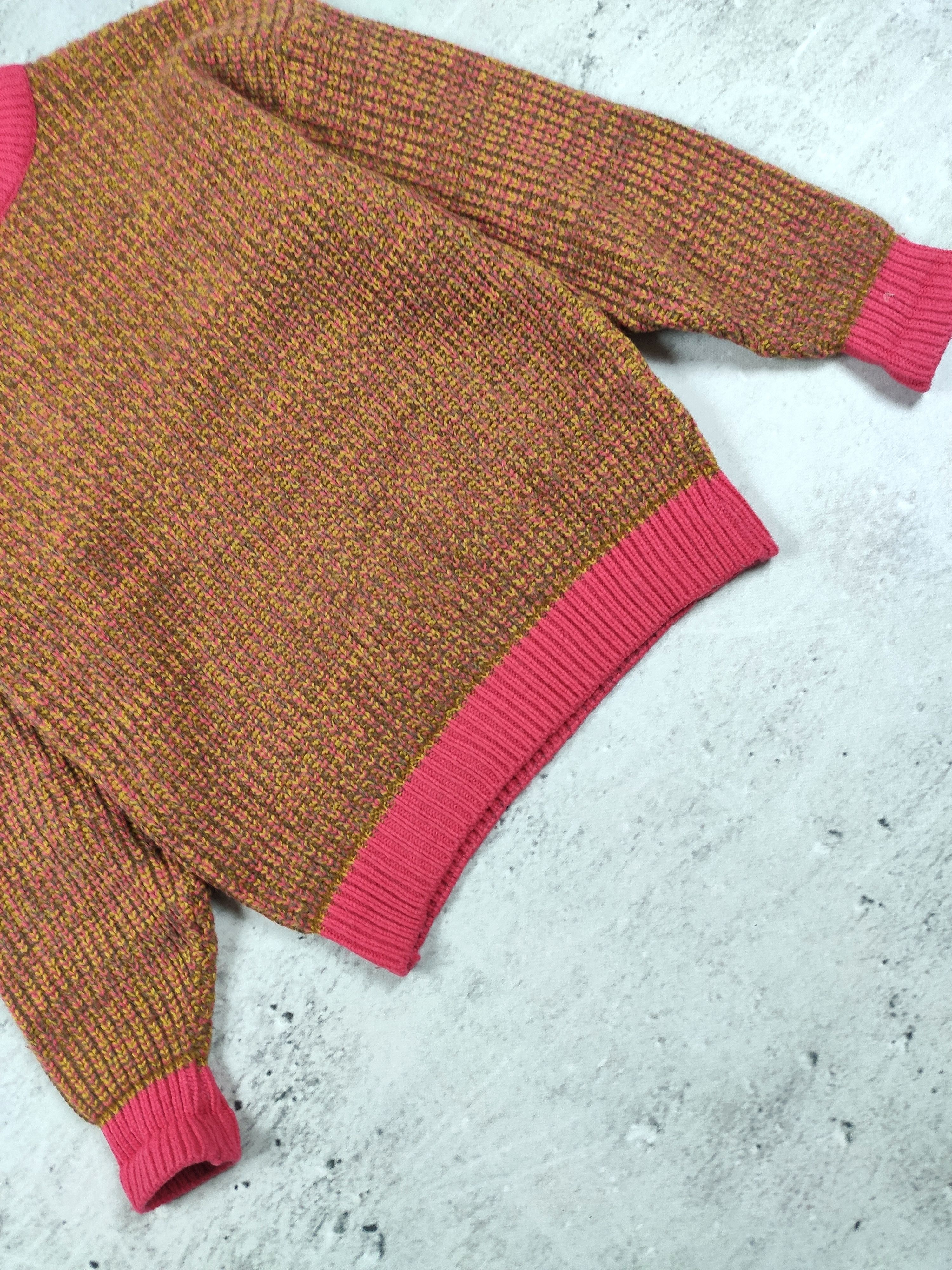 Handmade × Vintage Vintage handmade multicolour wool sweater women hippie Size L / US 10 / IT 46 - 3 Thumbnail