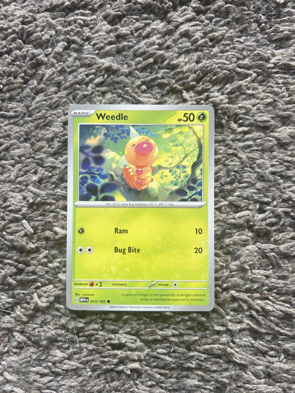 Hypebeast × Nintendo × Pokemon 2023 Pokémon Weedle Basic Card Size ONE SIZE - 1 Thumbnail