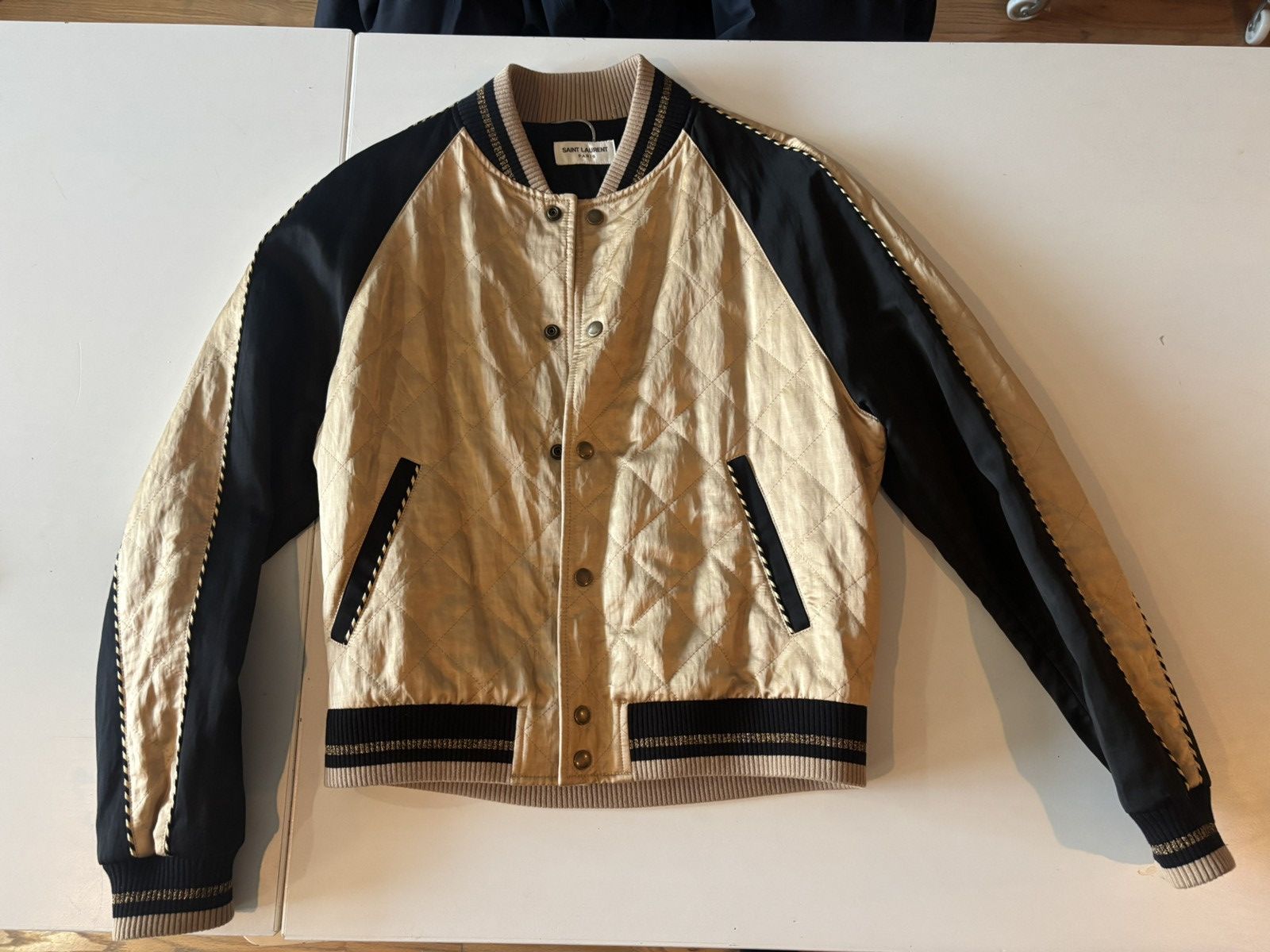 Saint Laurent Paris Saint Laurent Paris Quilted Bomber – Hedi Slimane Era – 46 Size US S / EU 44-46 / 1 - 1 Thumbnail