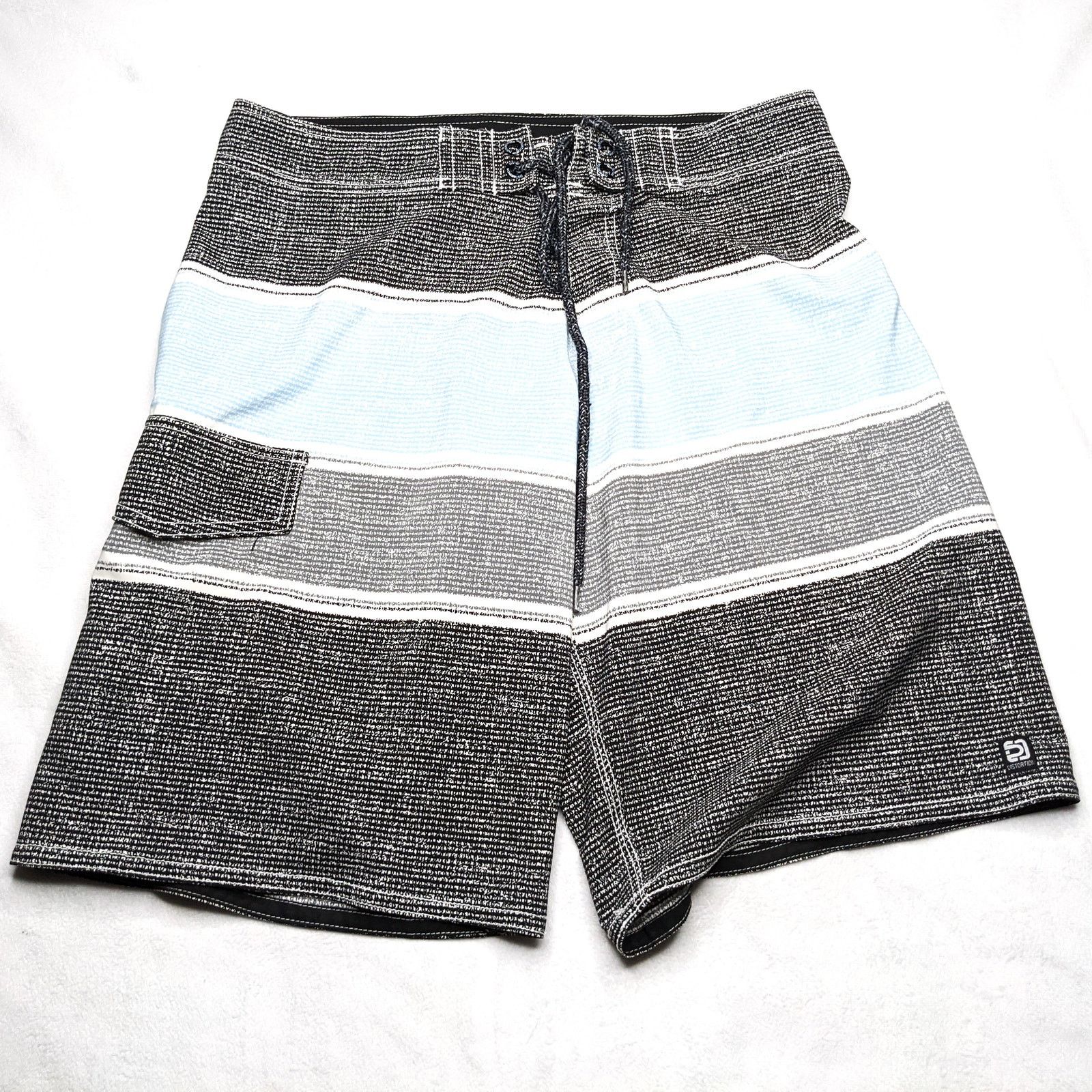 Other Distortion Men's Board Shorts Medium Gray Blue Swim Trunks Size US 34 / EU 50 - 1 Thumbnail