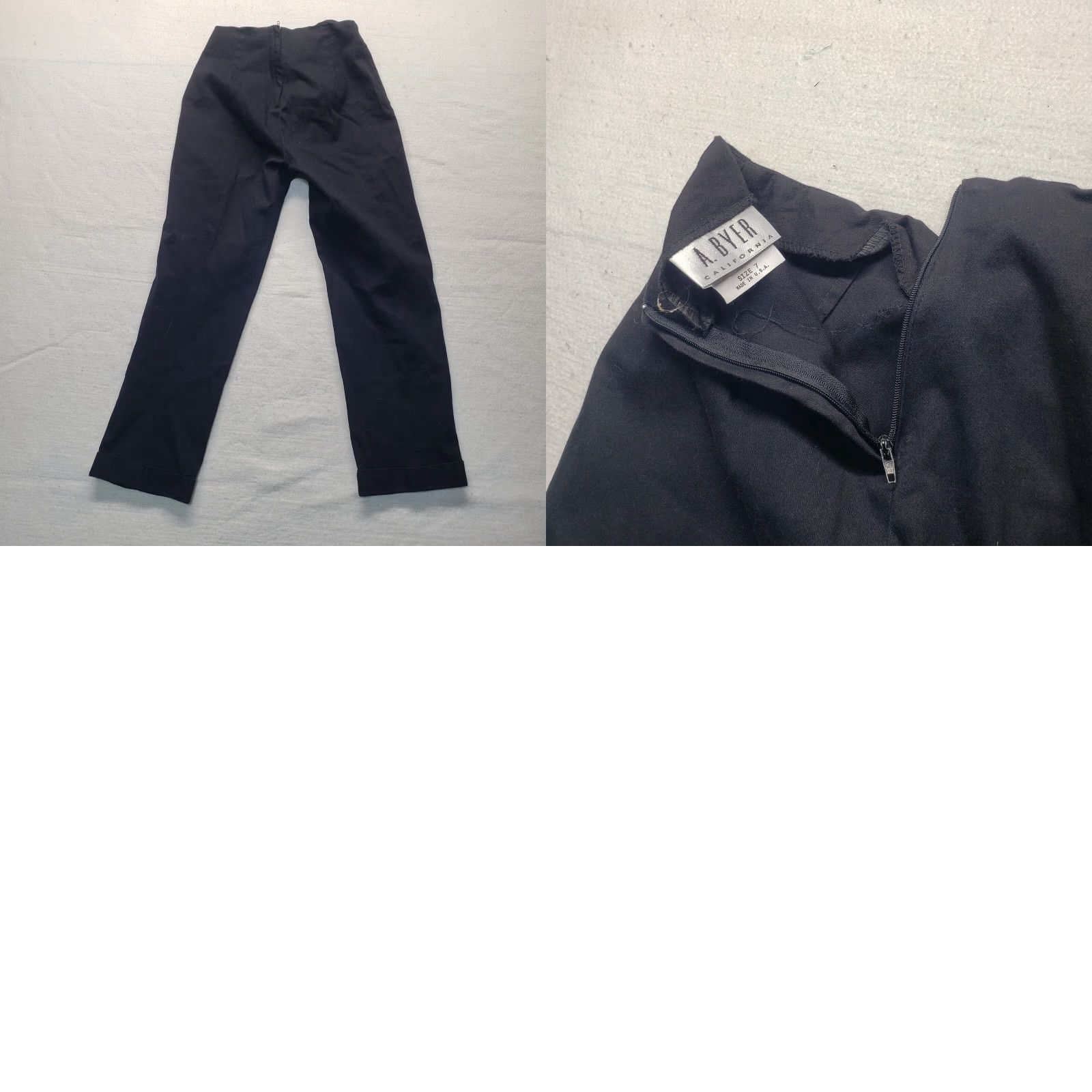 Vintage VINTAGE Byer California Women's Dress Pants Cropped Black Size 7 Office Work Boyfriend Size 28" / US 6 / IT 42 - 8 Thumbnail