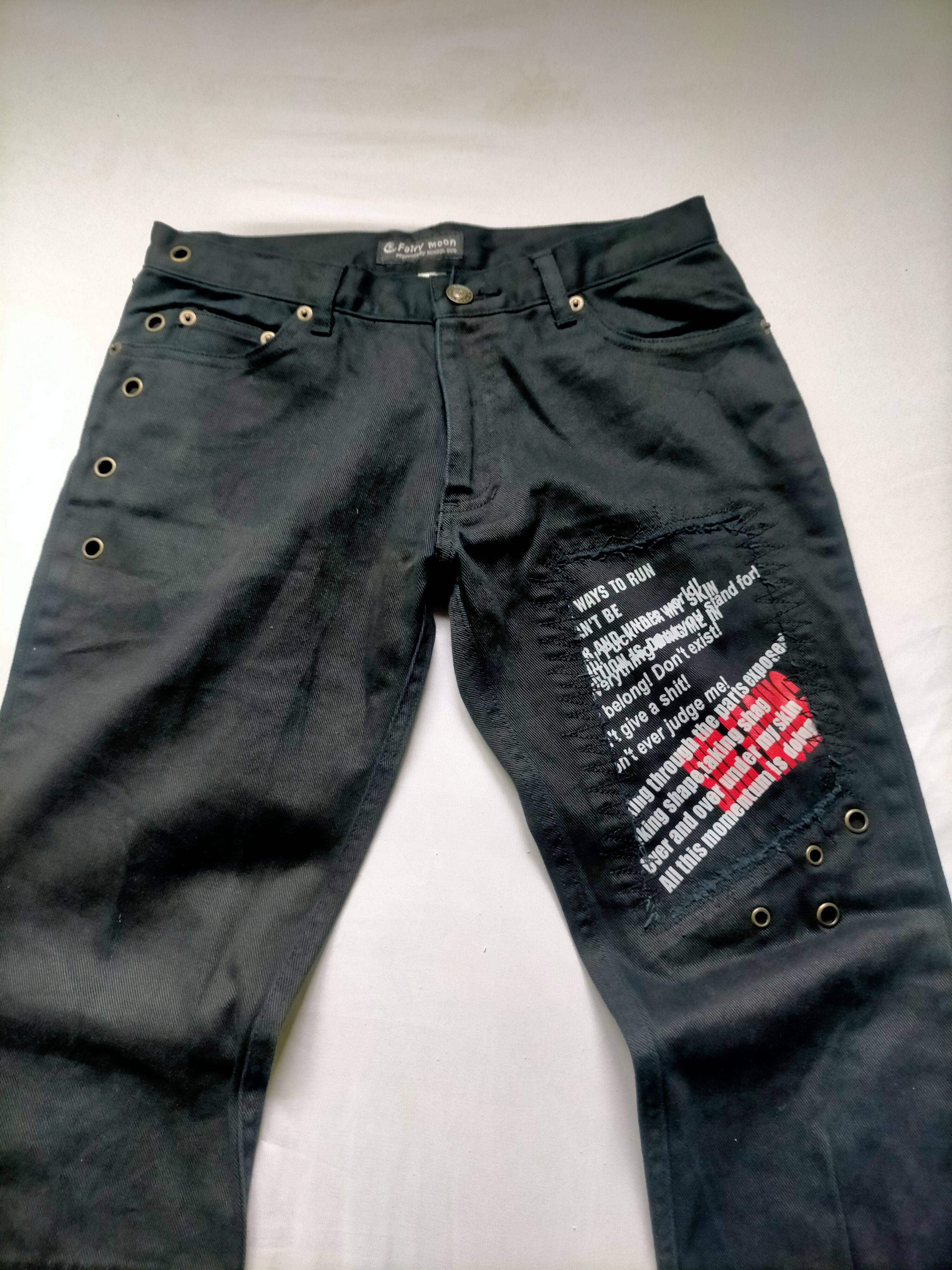 Japanese Brand Slipknot Fairy Moon Punk Rare Pants Size US 29 - 2 Thumbnail
