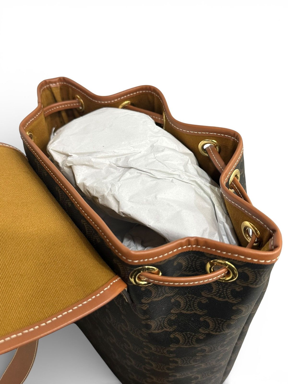 Celine Celine Backpack FOLCO in triomphe Canvas calfskin SIZE M Size ONE SIZE - 8 Thumbnail