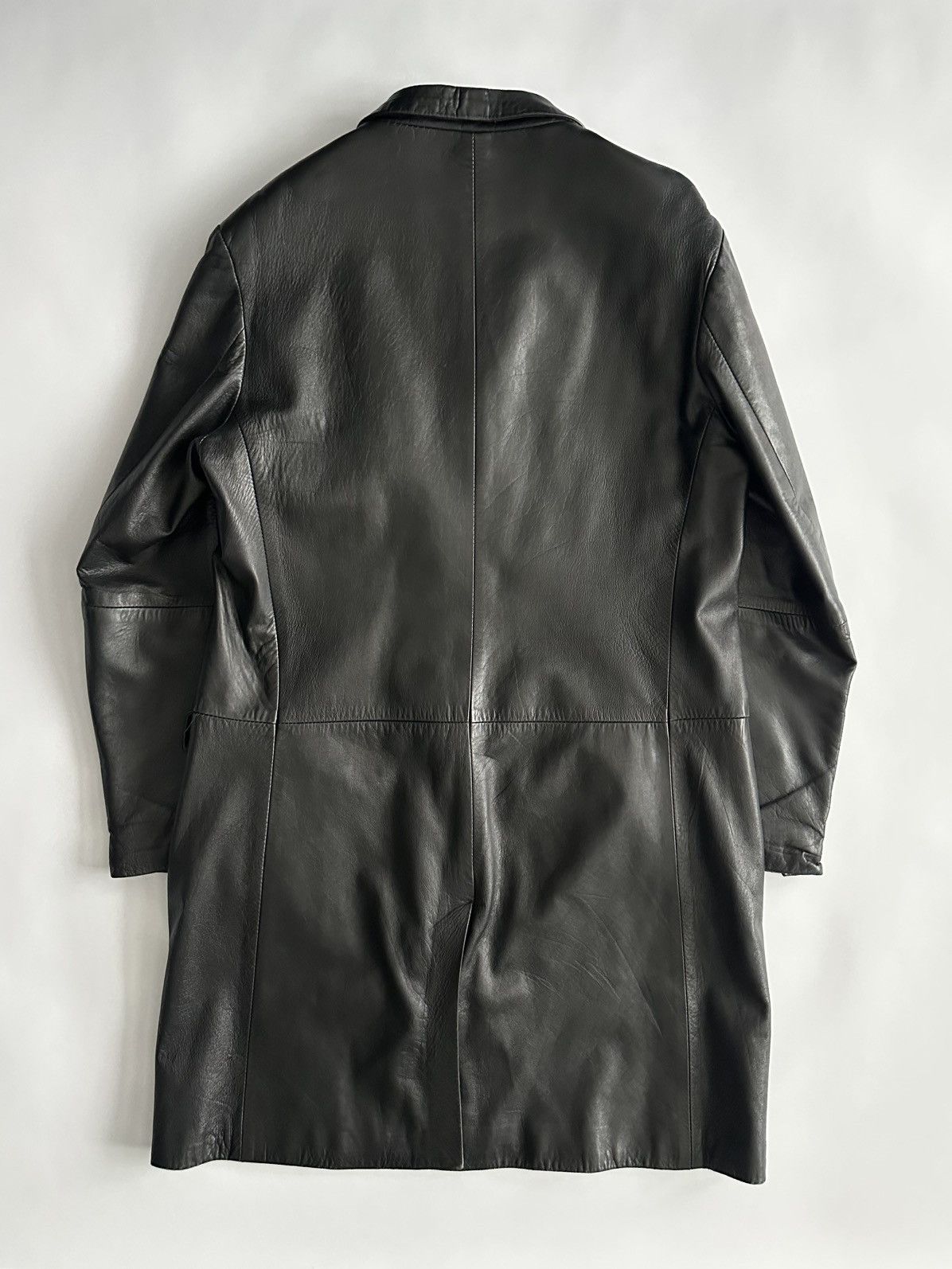 Alexander McQueen Alexander McQueen 90’s Long Leather Coat Size US L / EU 52-54 / 3 - 5 Thumbnail