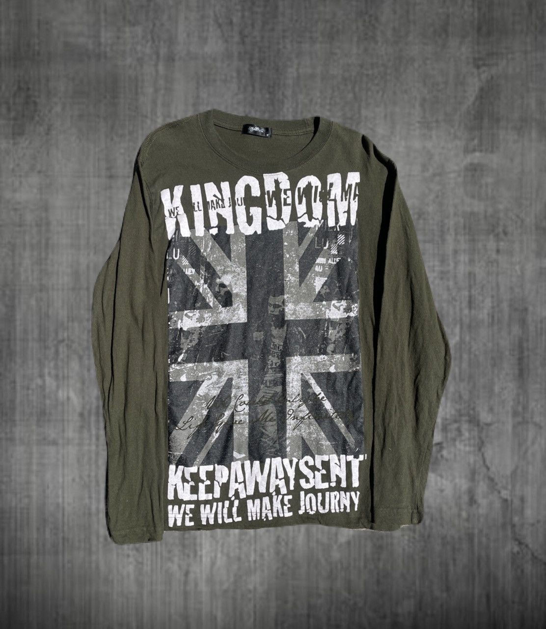 2000s Japanese archive Vkei Punk Poem Long Sleeve Tee Y2K