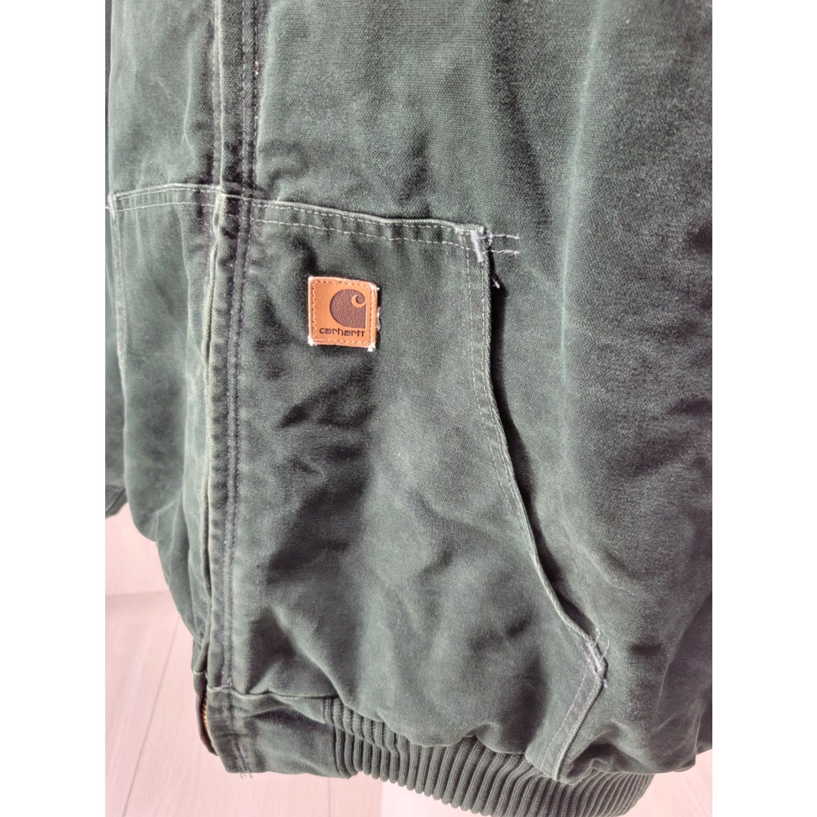 Carhartt Carhartt J130 SPC Green Hooded Duck Canvas 3XL Zip Quilt Lined Jacket Coat Size US XXL / EU 58 / 5 - 6 Thumbnail
