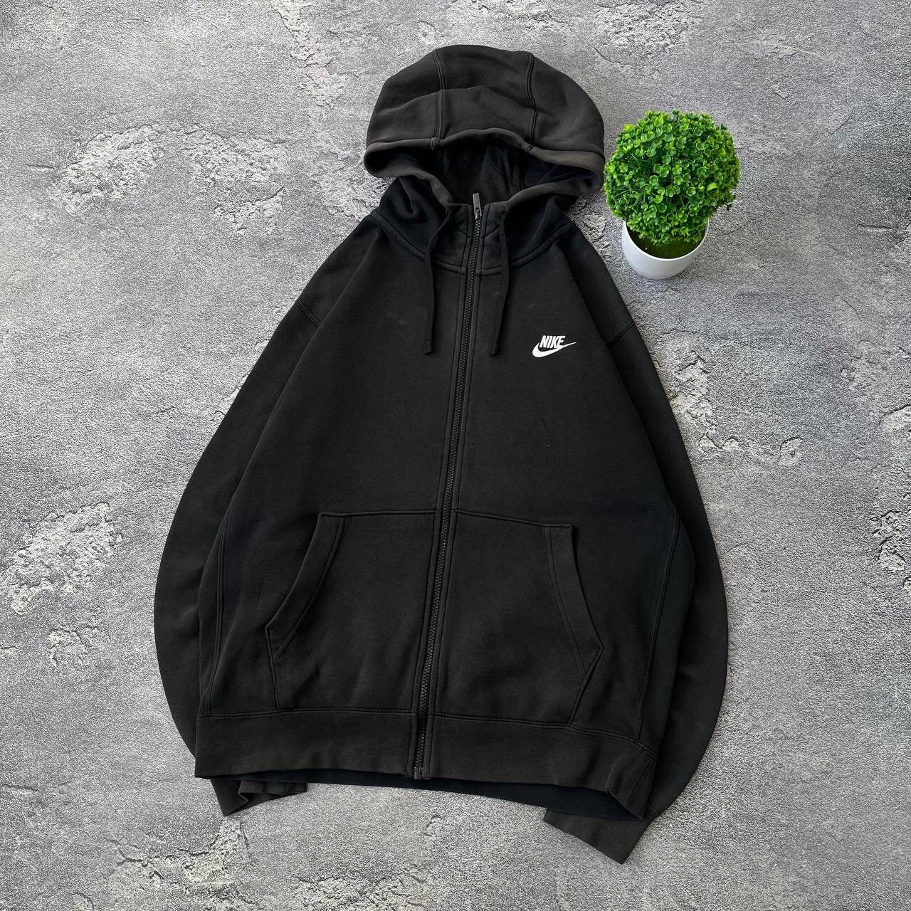 Nike Vintage Nike Sportswear Swoosh Basic Black Zip Hoodie M Size US M / EU 48-50 / 2 - 11 Thumbnail