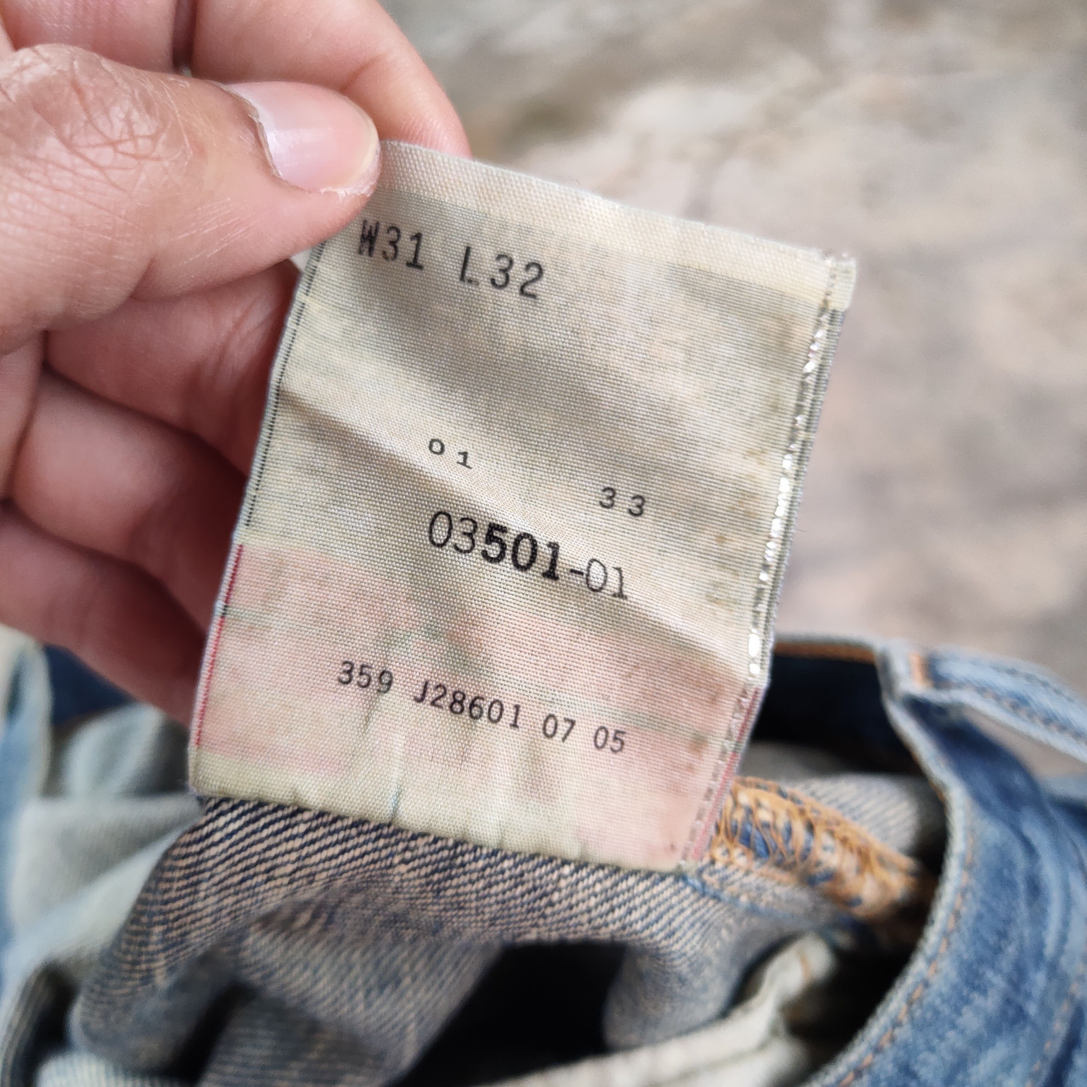 Levi's Vintage Clothing Vintage Levi's 501 RUSTY ripped denim jeans pants Size US 32 / EU 48 - 16 Thumbnail