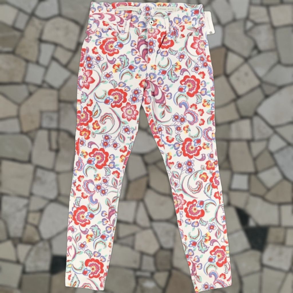 Vintage Pilcro and the Letterpress Stretch Mid-Rise Skinny Jeans White Women's 29 Size 29" - 1 Thumbnail