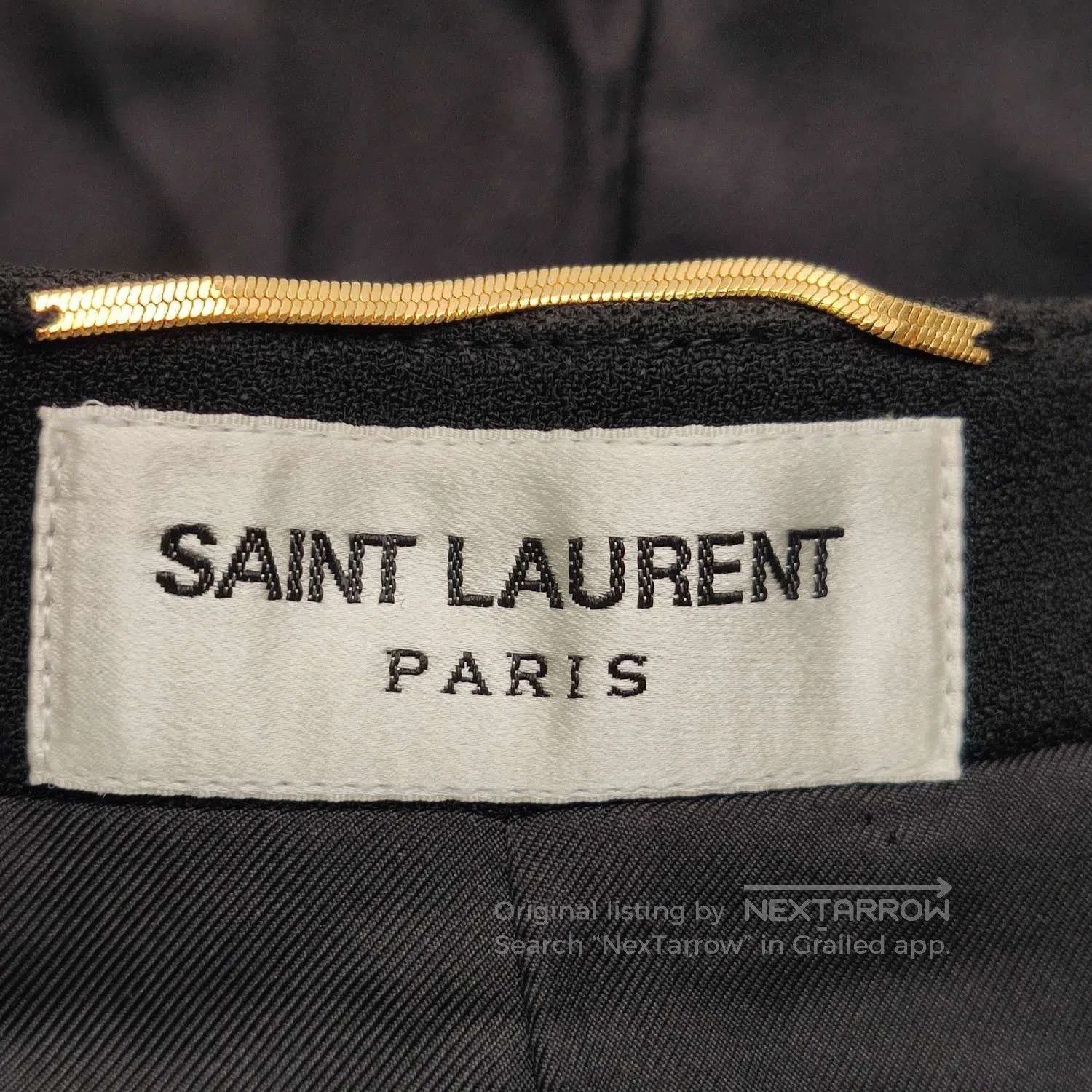 Saint Laurent Paris Saint Laurent Black Pleated Studded Skirt S/36. Size 35" - 4 Thumbnail