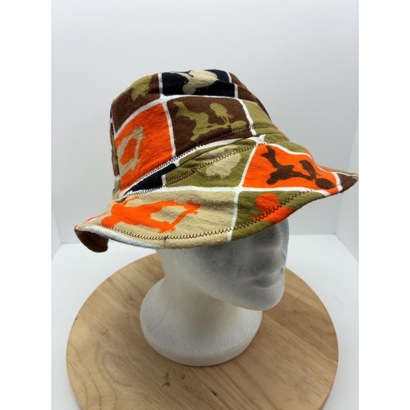 Other Upcycled Skater Patchwork Print Bucket Hat – Small – Felt Size ONE SIZE - 10 Thumbnail