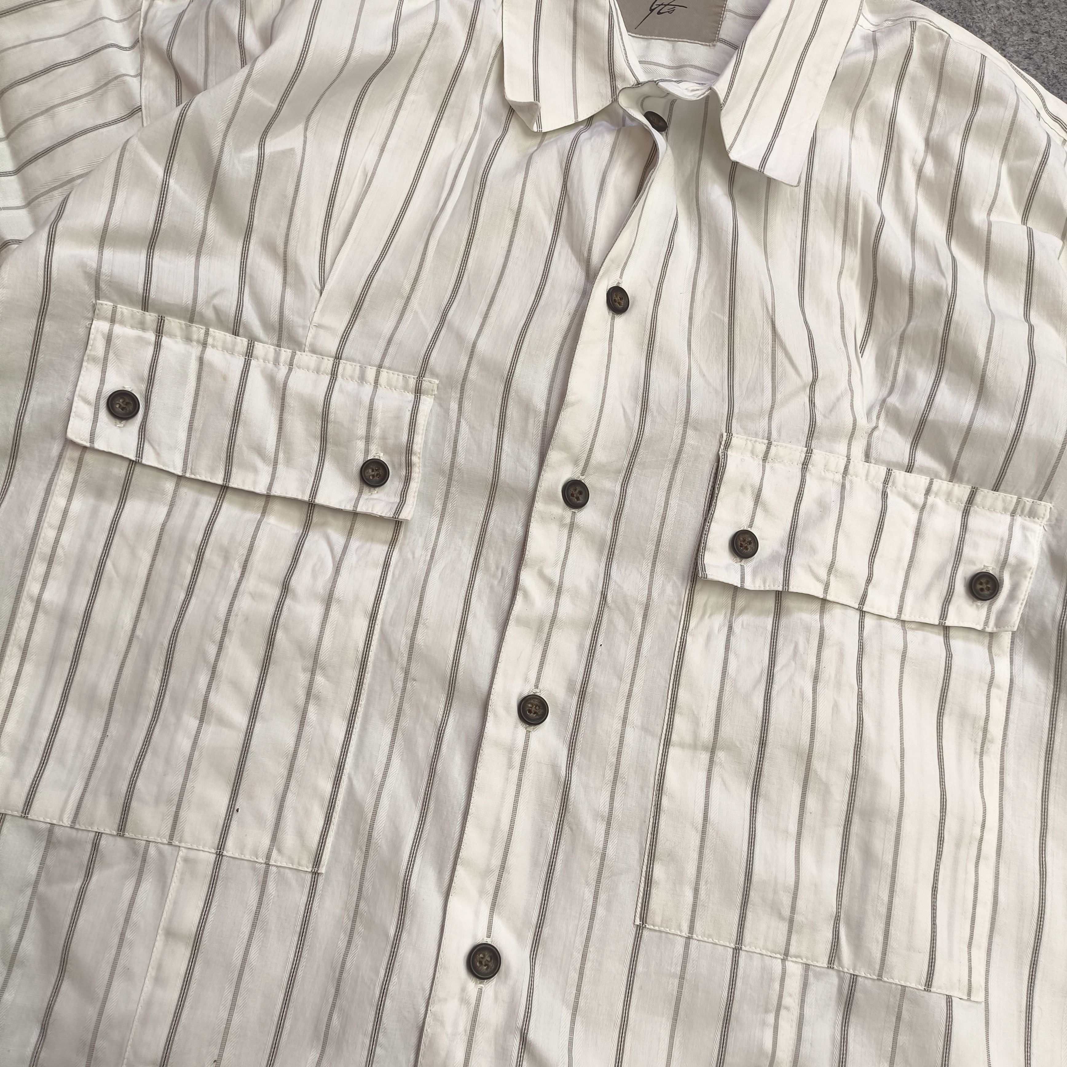Yohji Yamamoto 90s japanese brand striped shirt Size US L / EU 52-54 / 3 - 2 Thumbnail
