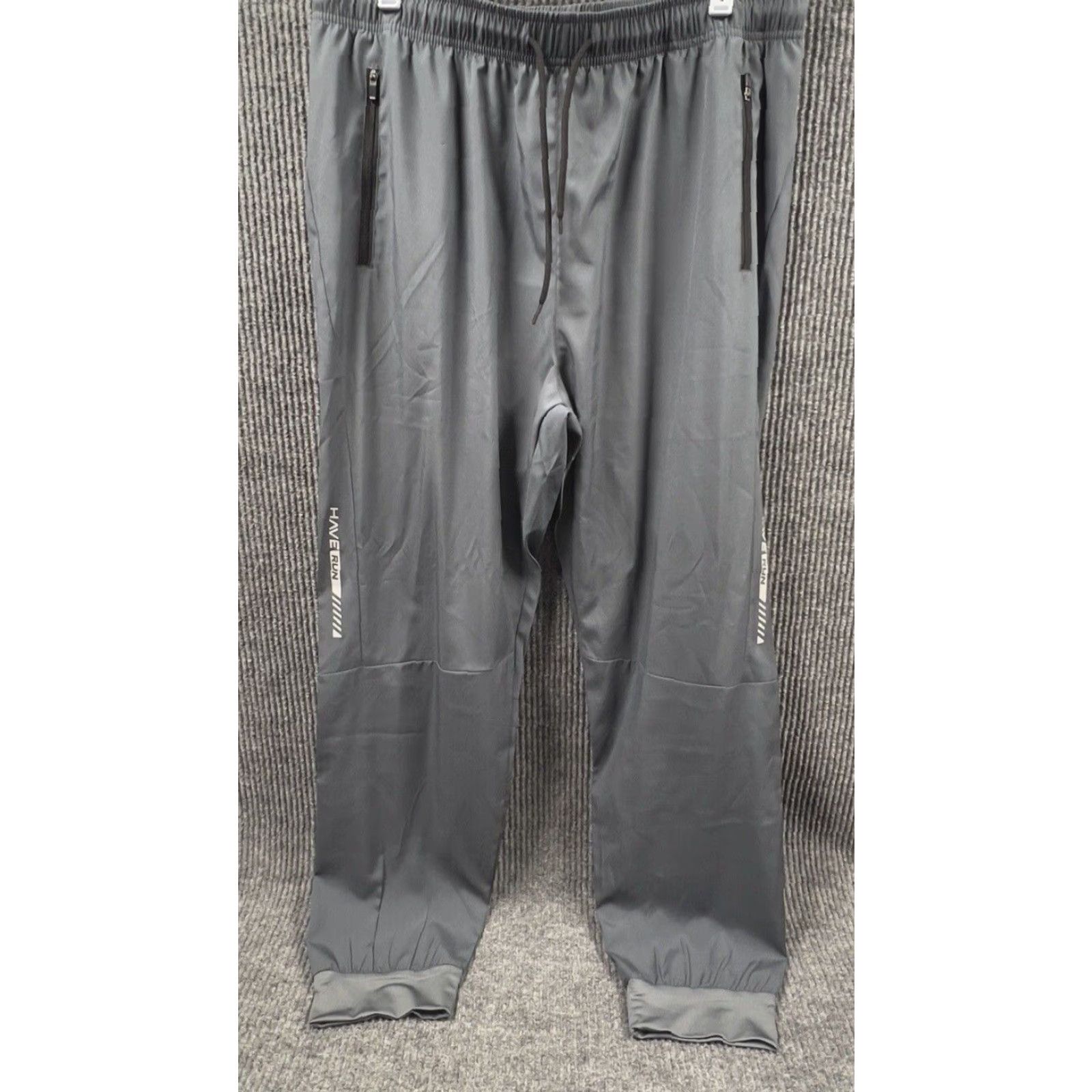 Vintage HaveRun Mens Gray Jogger Pants - XL - Drawstring Pockets 34x30 Interstate Athletic Style) Size US 36 / EU 52 - 4 Thumbnail