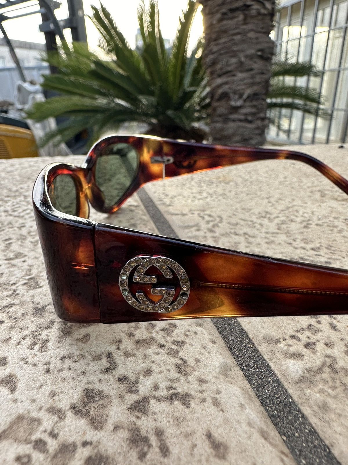 Gucci Gucci Sunglasses Brown Vintage Size ONE SIZE - 5 Thumbnail