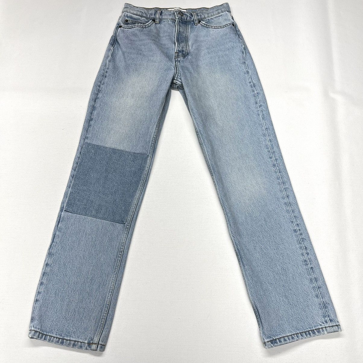 Reformation Reformation Jeans Cynthia High Rise Straight Patch Tahoe Size 25" / US 0 / IT 36 - 1 Thumbnail