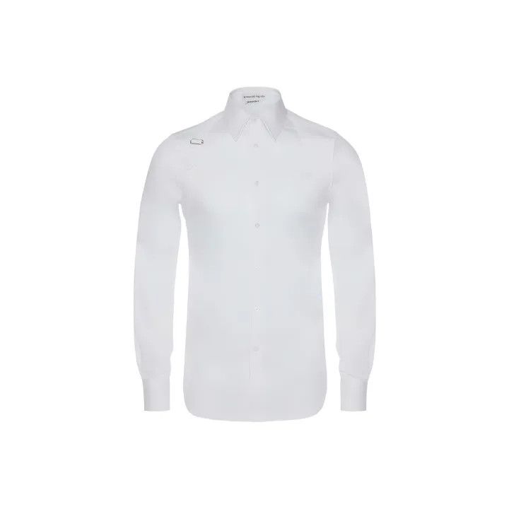 Alexander McQueen Alexander McQueen White Long Sleeve Button-Up Shirt 0079 Size US M / EU 48-50 / 2 - 1 Thumbnail