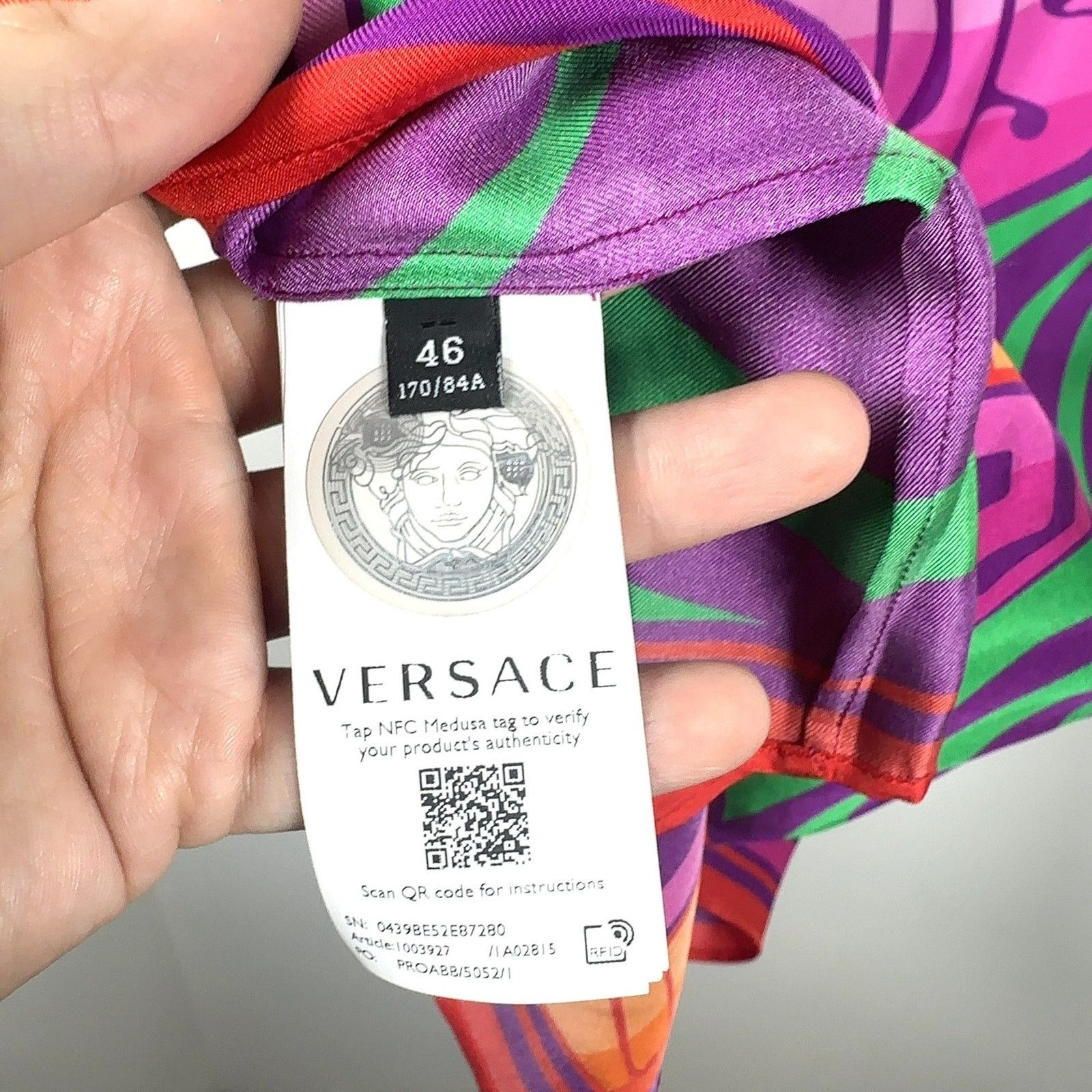 Versace Versace Psychedelic Logo Shirt Size US S / EU 44-46 / 1 - 5 Thumbnail