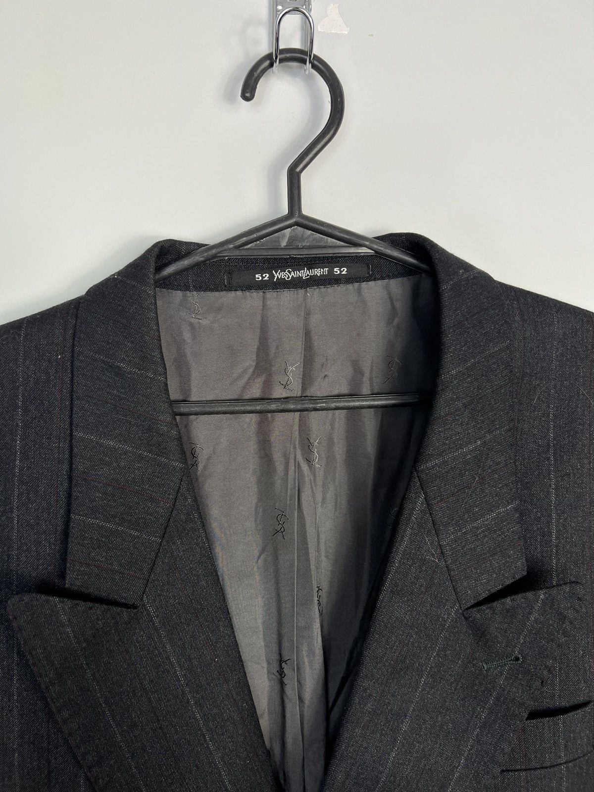 Yves Saint Laurent Yves Saint Laurent Striped Double-Breasted Jacket, wool Size US L / EU 52-54 / 3 - 3 Thumbnail