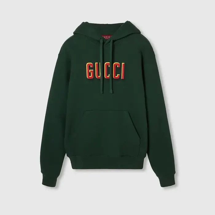 Gucci o1loc1c1225 788771 Printed Cotton Jersey Hooded Sweatshirt Size US XL / EU 56 / 4 - 1 Thumbnail