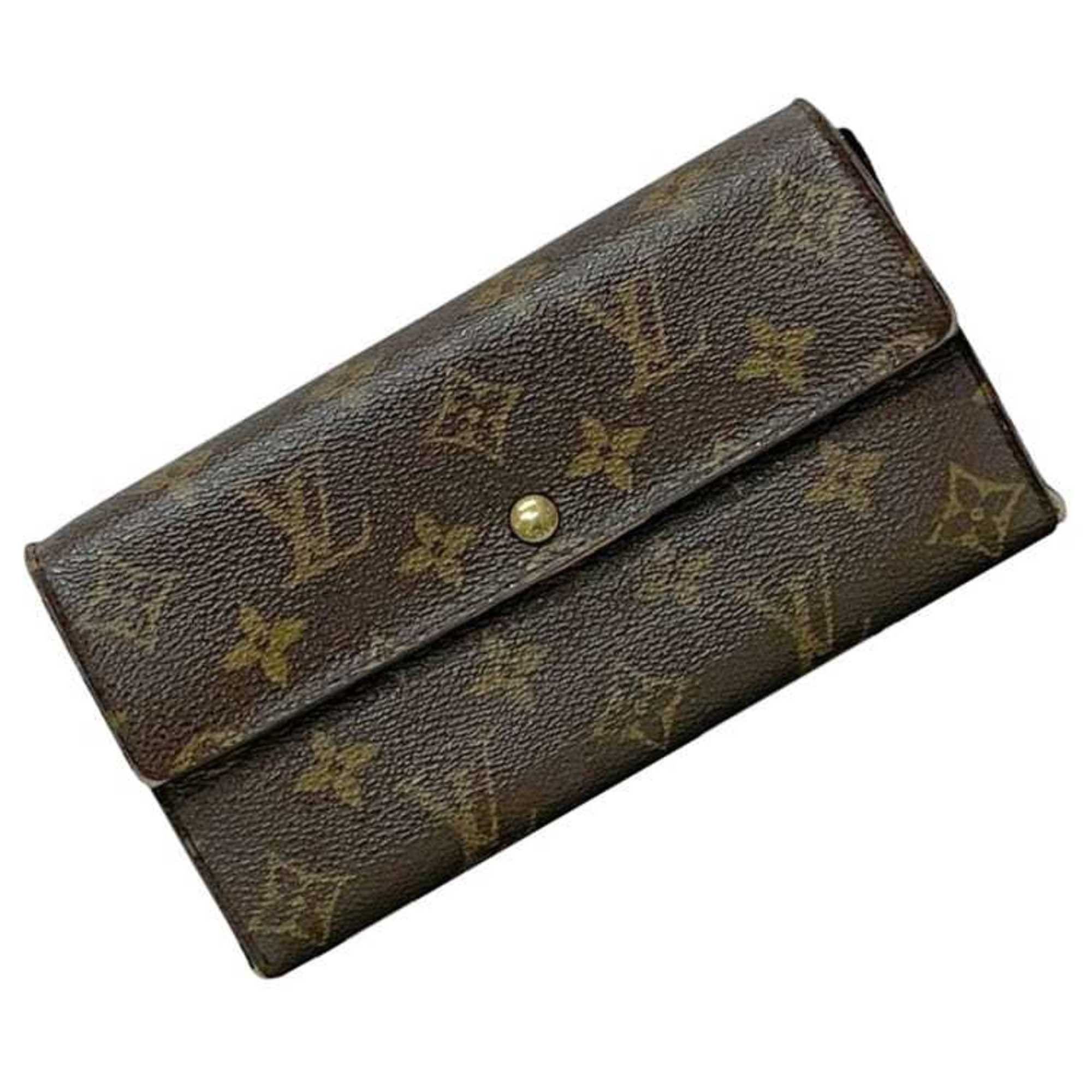 Louis Vuitton Louis Vuitton Bifold Long Wallet Porte Monnaie Credit ec-24222 Brown Monogram Canvas M61725 TH1002 LOUIS VUITTON LV Women's and Men's Size ONE SIZE - 1 Thumbnail