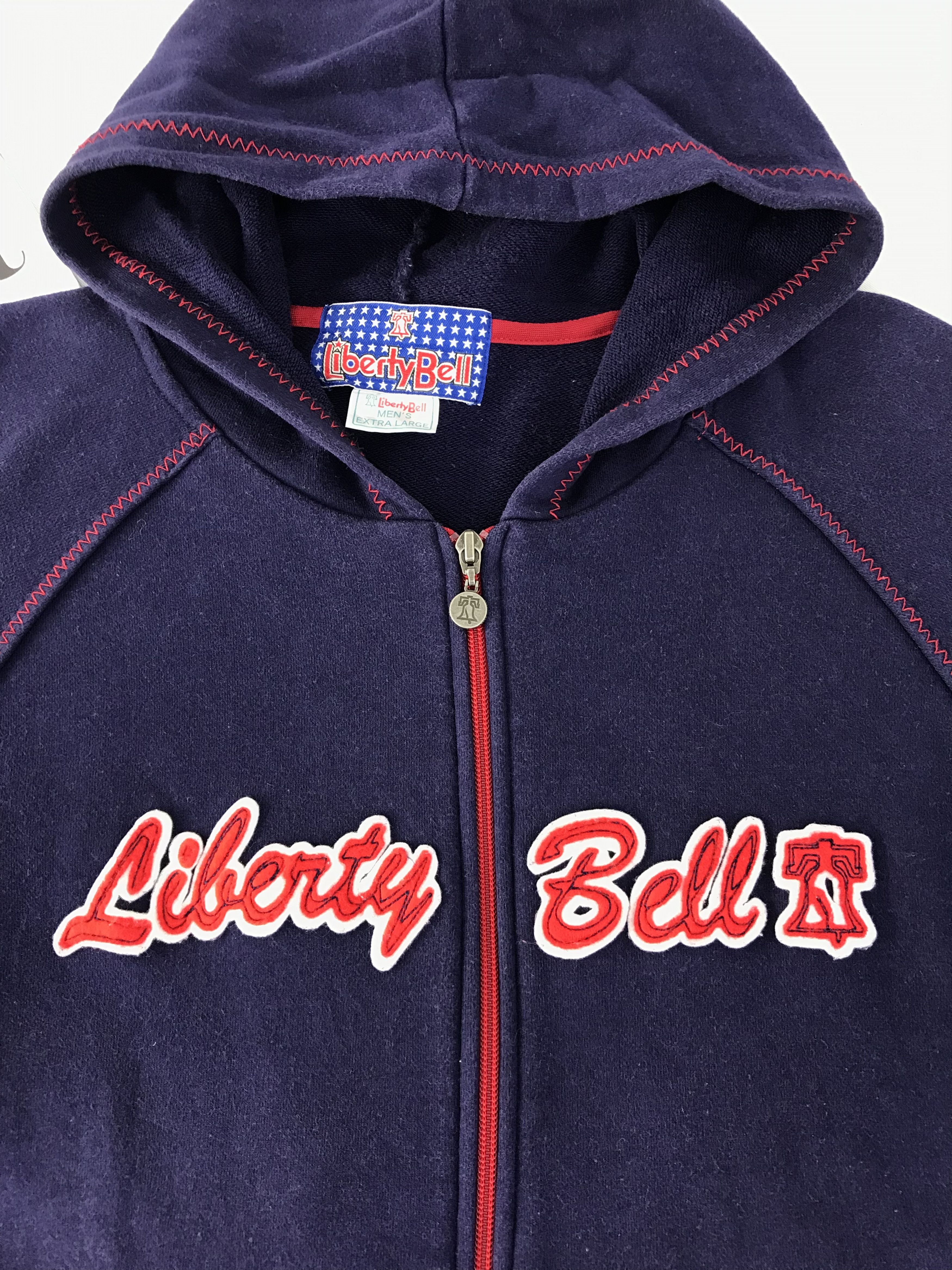 Vintage Vintage Sweatshirt LibertyBell Hoddie Zipper Up Style Size US L / EU 52-54 / 3 - 4 Thumbnail