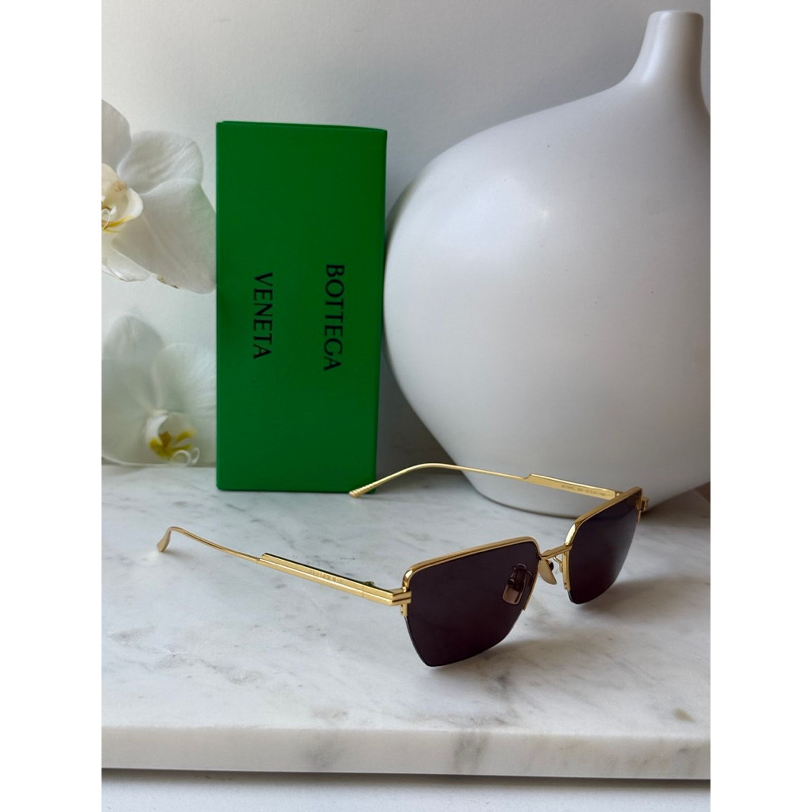 Bottega Veneta NEW Bottega Veneta BV1107S Gold Cat Eye Sunglasses Size ONE SIZE - 5 Thumbnail