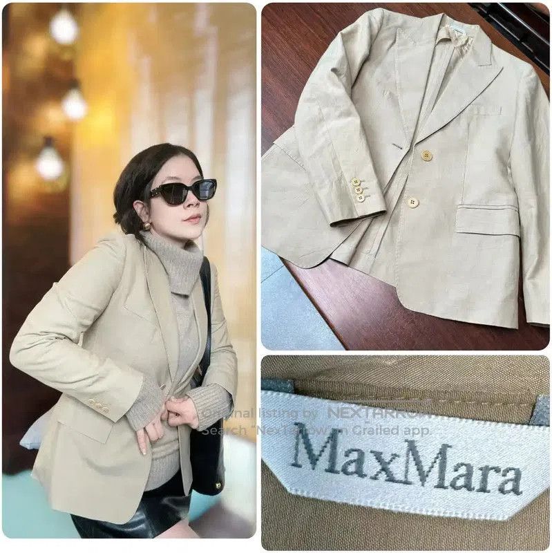 Max Mara MaxMara Women's Khaki Cotton Cardigan . Size M / US 6-8 / IT 42-44 - 1 Thumbnail
