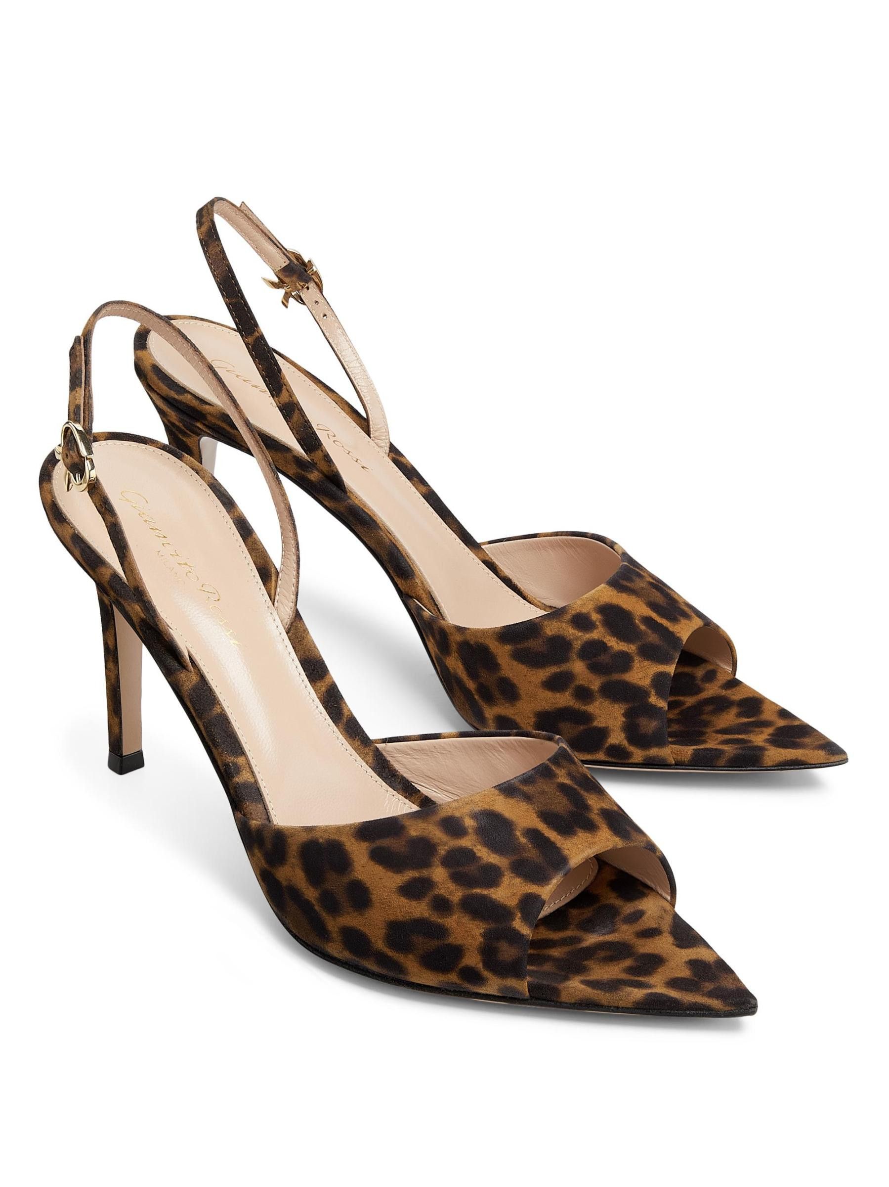 Gianvito Rossi os11x0126 Camoscio Sandals in Leopard Size US 6.5 / IT 36.5 - 1 Thumbnail