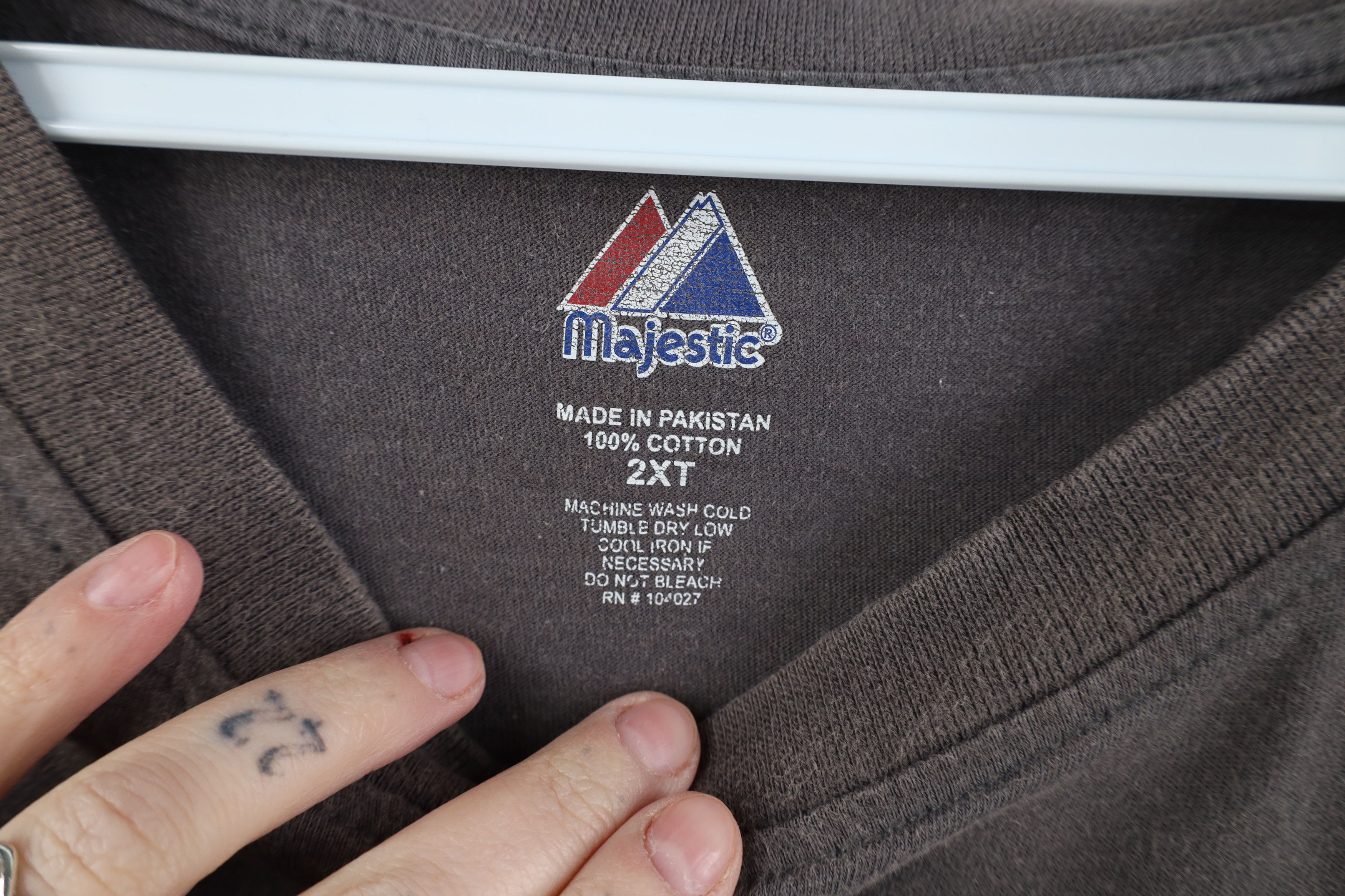 Majestic Vintage Y2K Majestic Old English Tigers Baseball T-Shirt Size US XXL / EU 58 / 5 - 8 Thumbnail