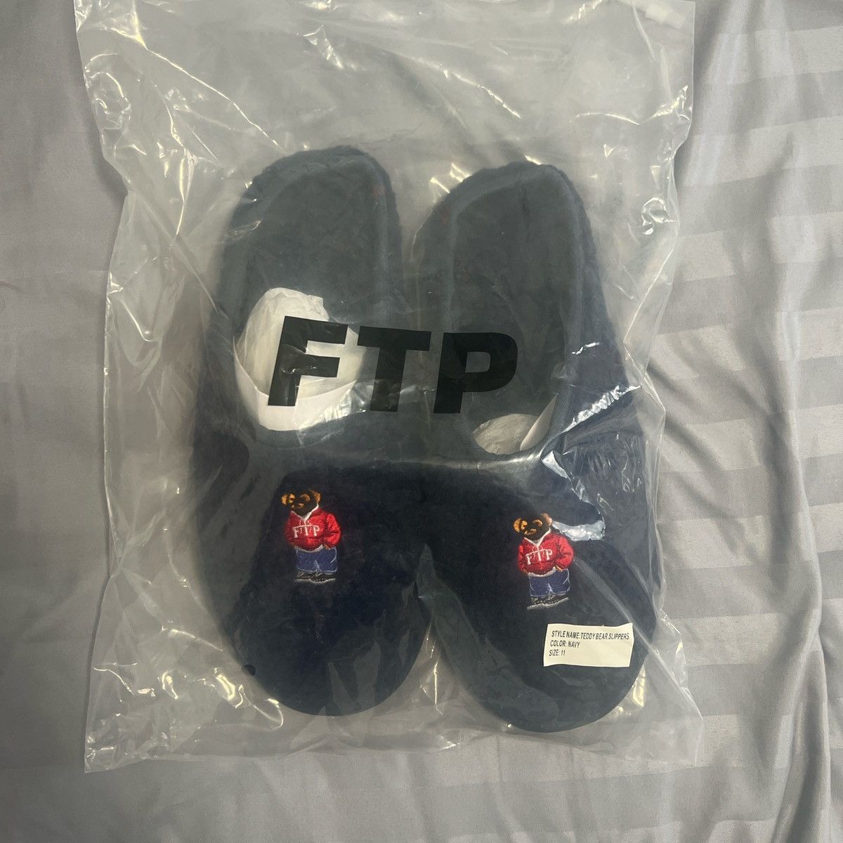 Fuck The Population FTP Teddy Bear Slippers Size US 11 / EU 44 - 2 Thumbnail