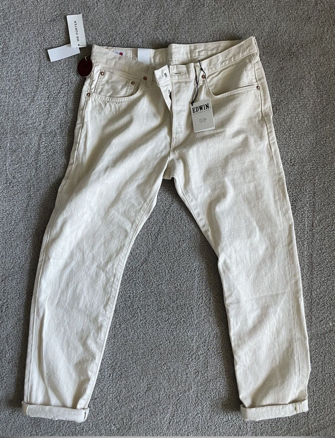 Edwin Edwin Ecru Relaxed Taper Selvedge Size US 36 / EU 52 - 4 Thumbnail