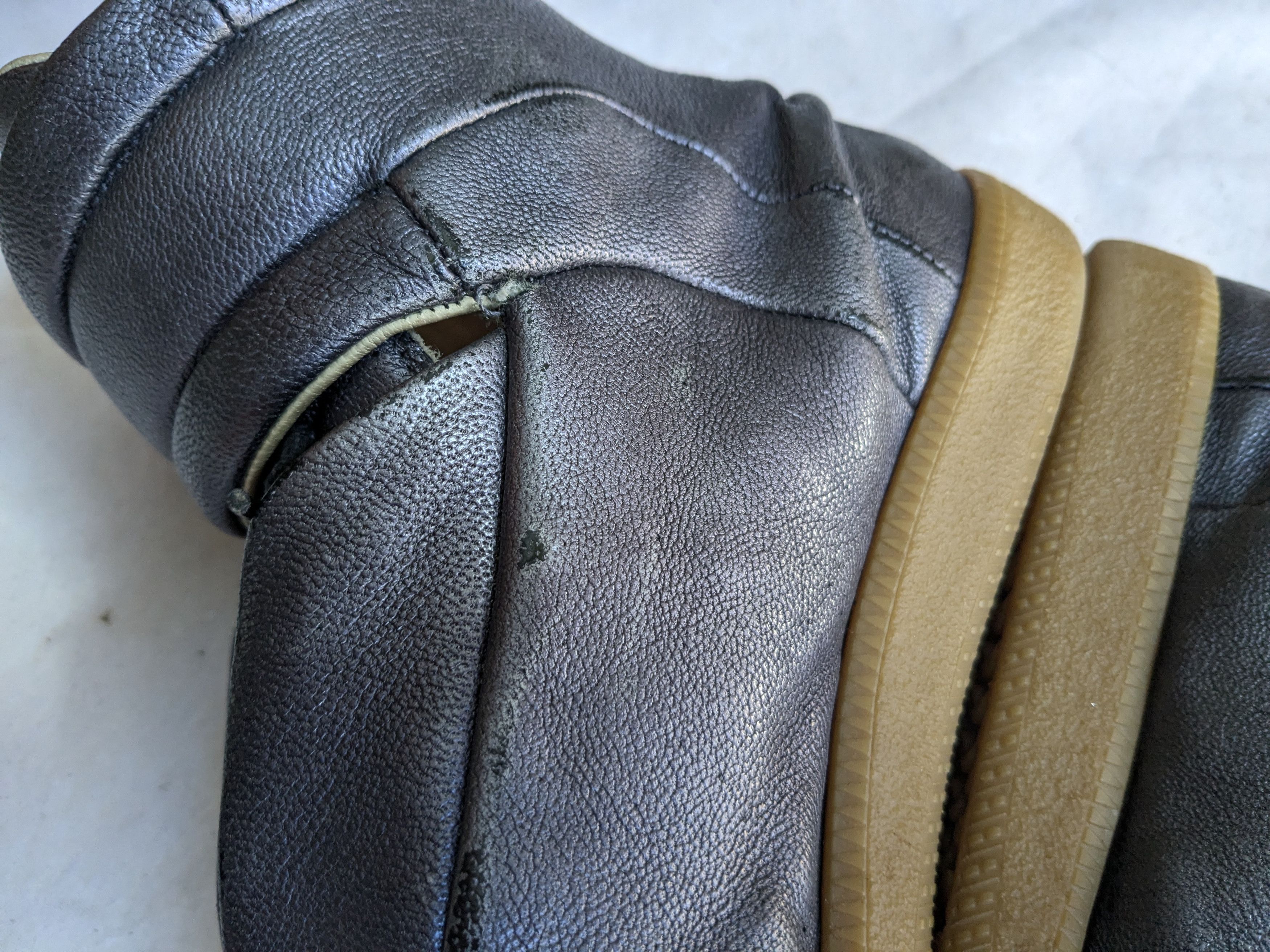 Maison Margiela Metalized Camel Leather Future High-Top Sneakers 9 42 Size US 9 / EU 42 - 10 Thumbnail